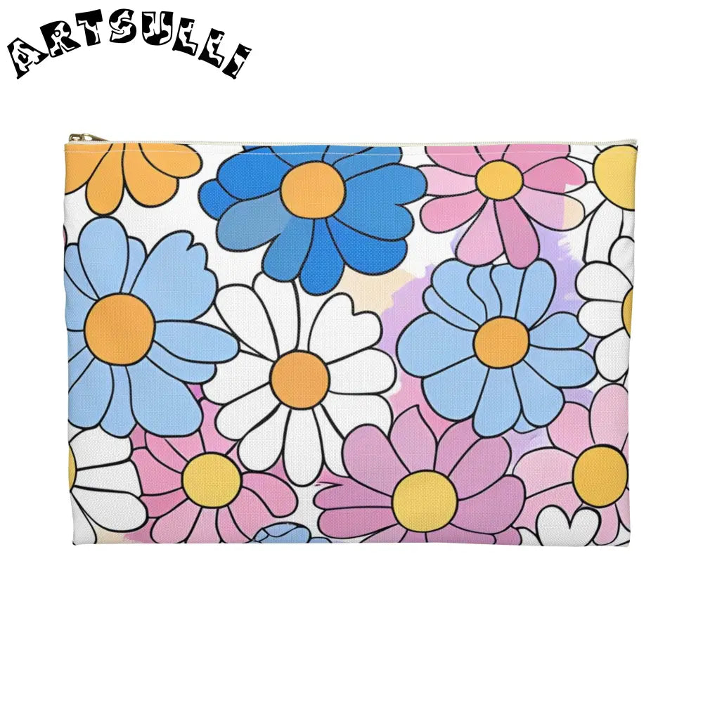 JAKKOUTTHEBXX Colorful Floral Artistic Work Zippered Pouch 2025