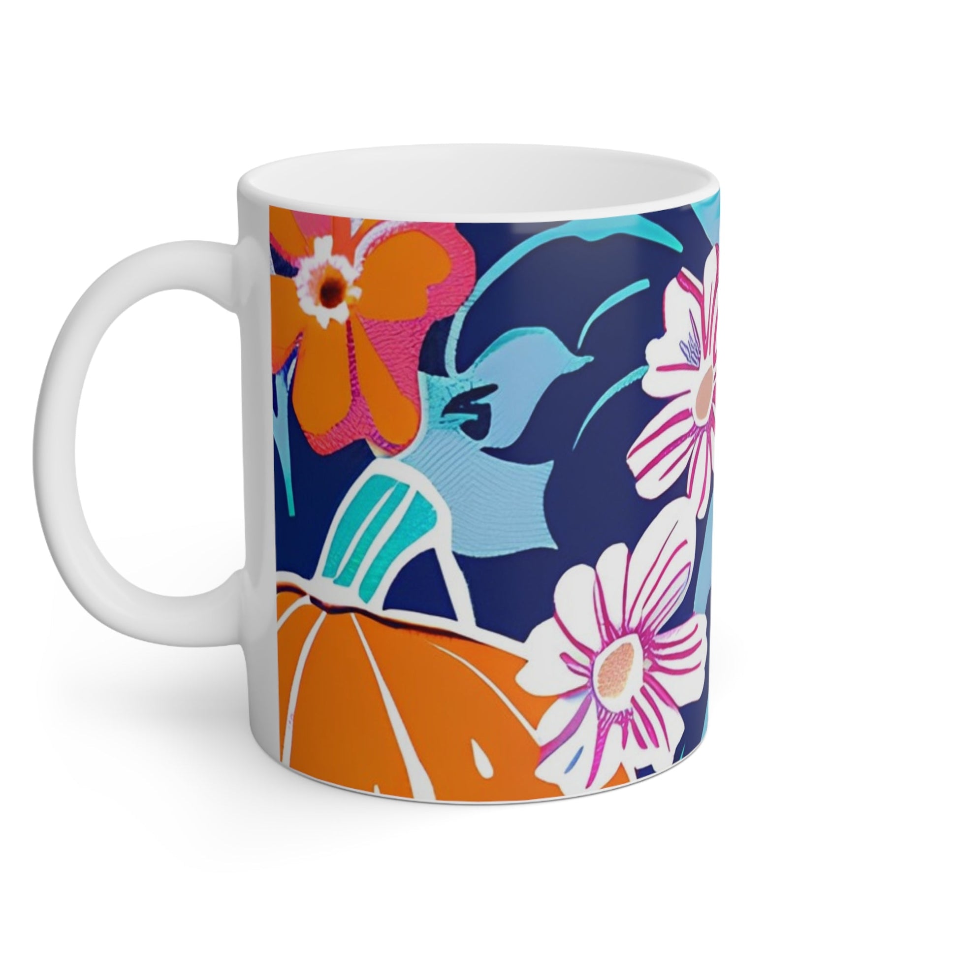 Colorful Floral Ceramic Mug, Artsulli - Art is Long, Life is Short, Mug, , , , , , , 