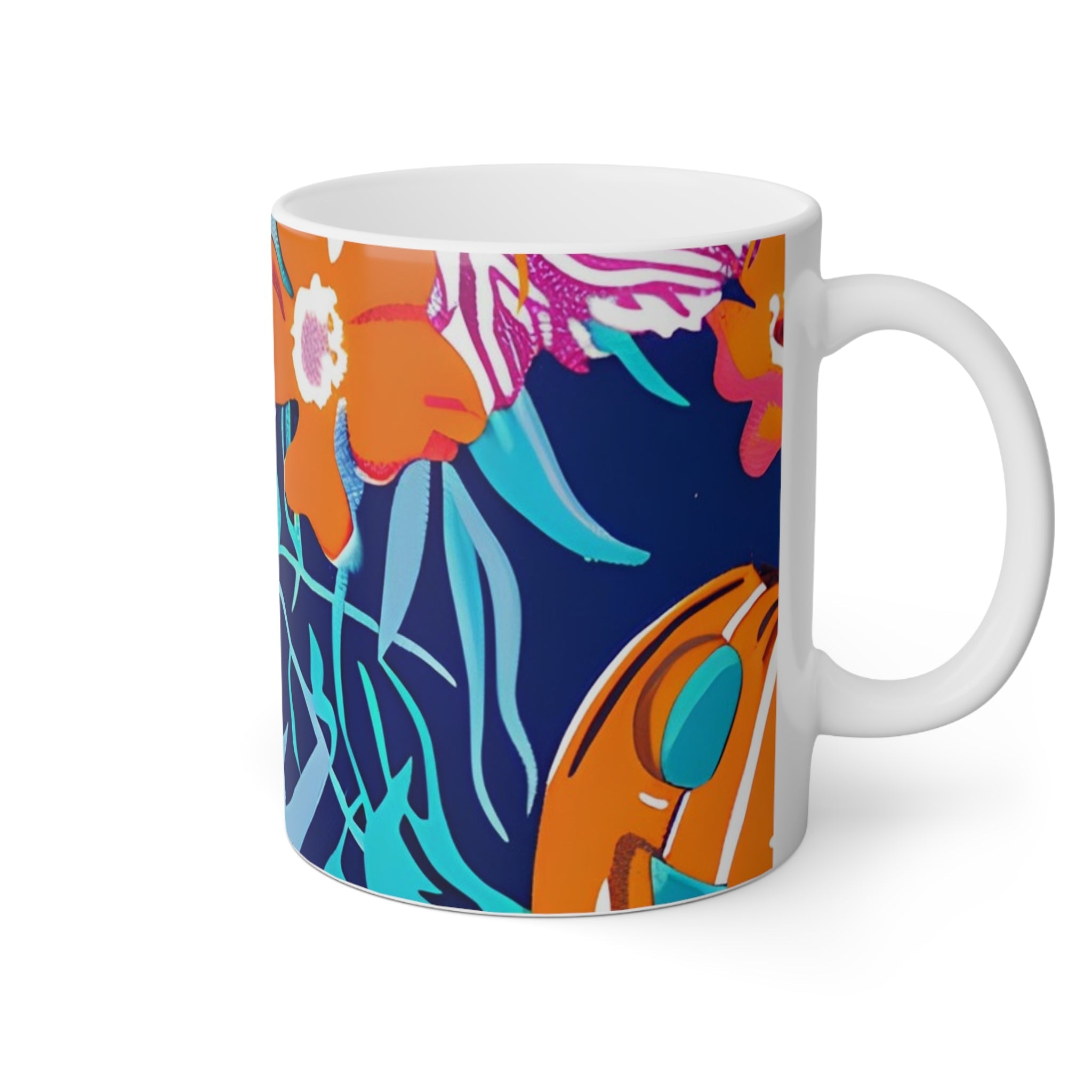 Colorful Floral Ceramic Mug, Artsulli - Art is Long, Life is Short, Mug, , , , , , , 