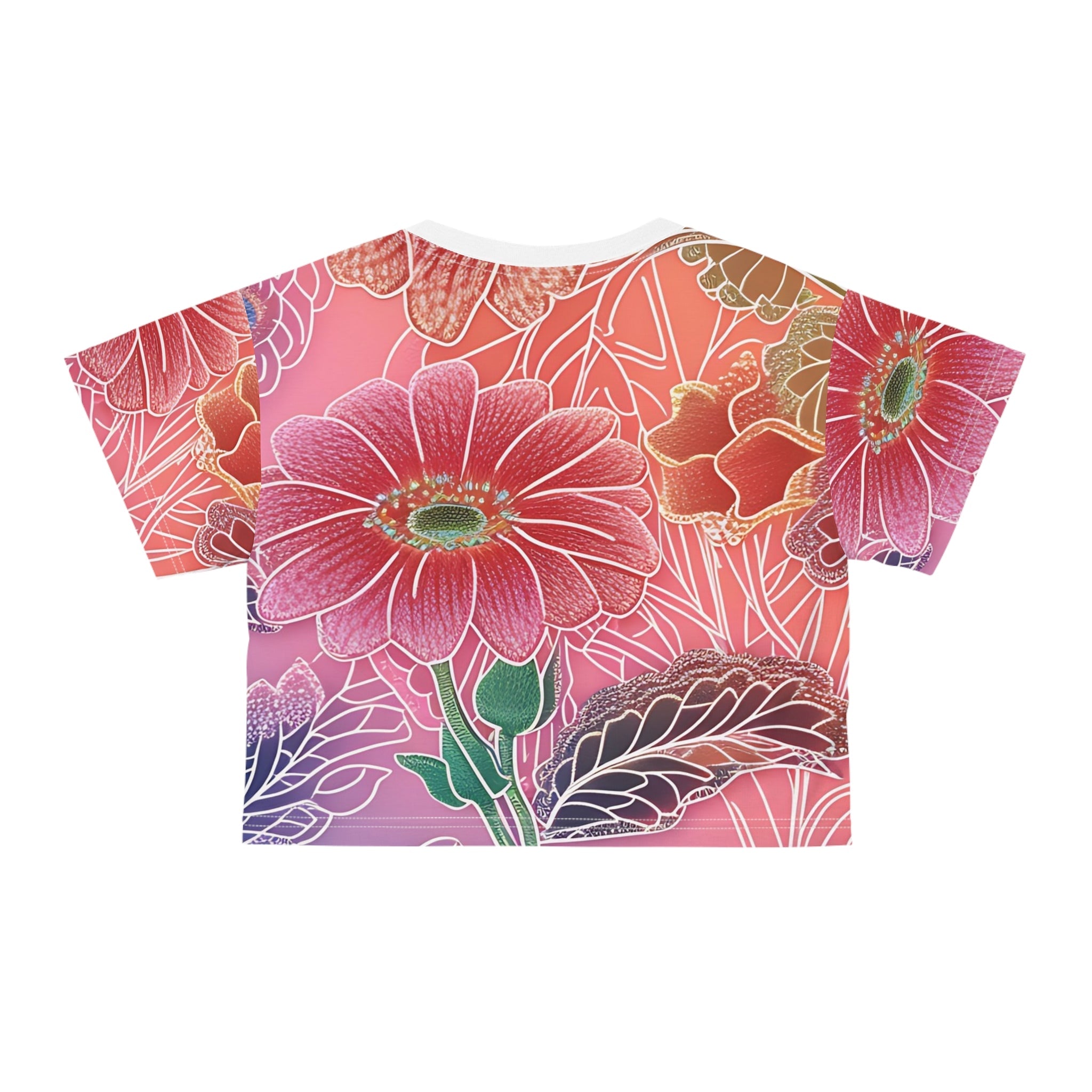 Printify Colorful Floral Crop Top 2025