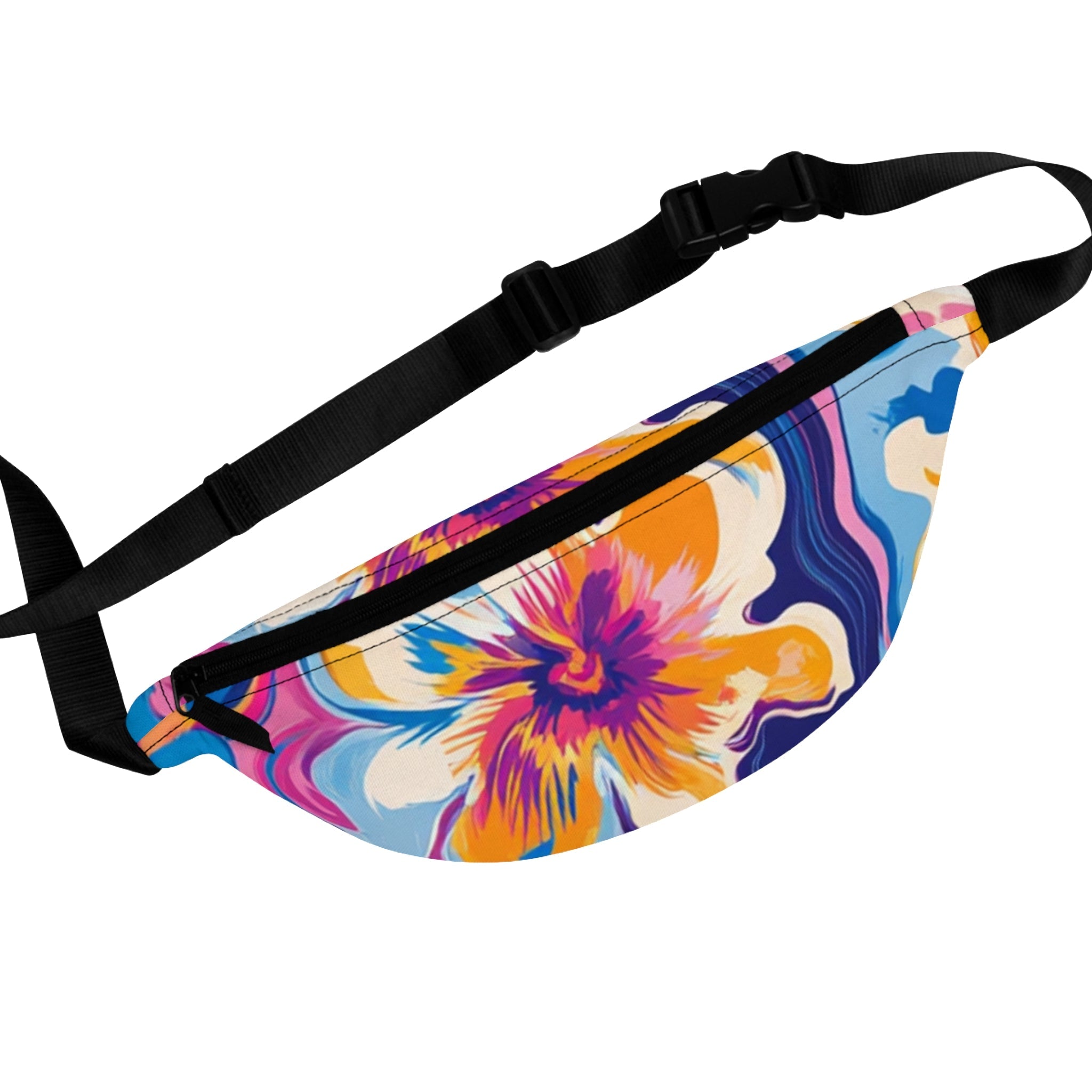 Colorful Floral Fanny Pack, Artsulli - Art is Long, Life is Short, Bags, Size, One size, , , , , 10031883439782458430