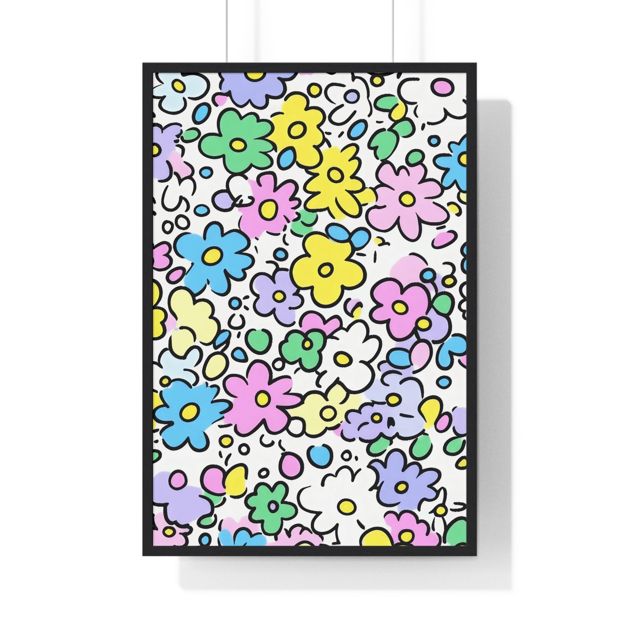 Printify Colorful Floral Framed Art Print 2025