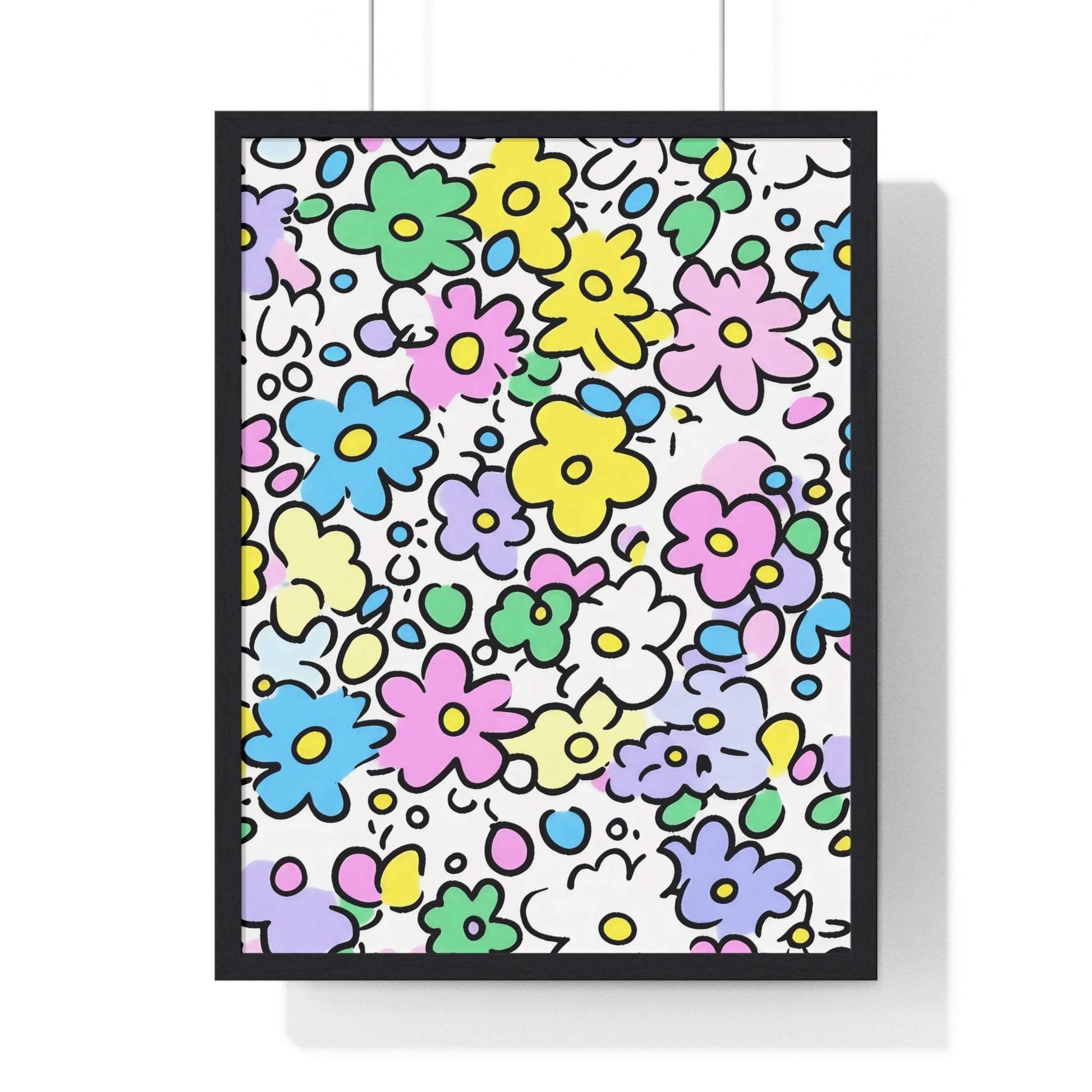 Printify Colorful Floral Framed Art Print 2025