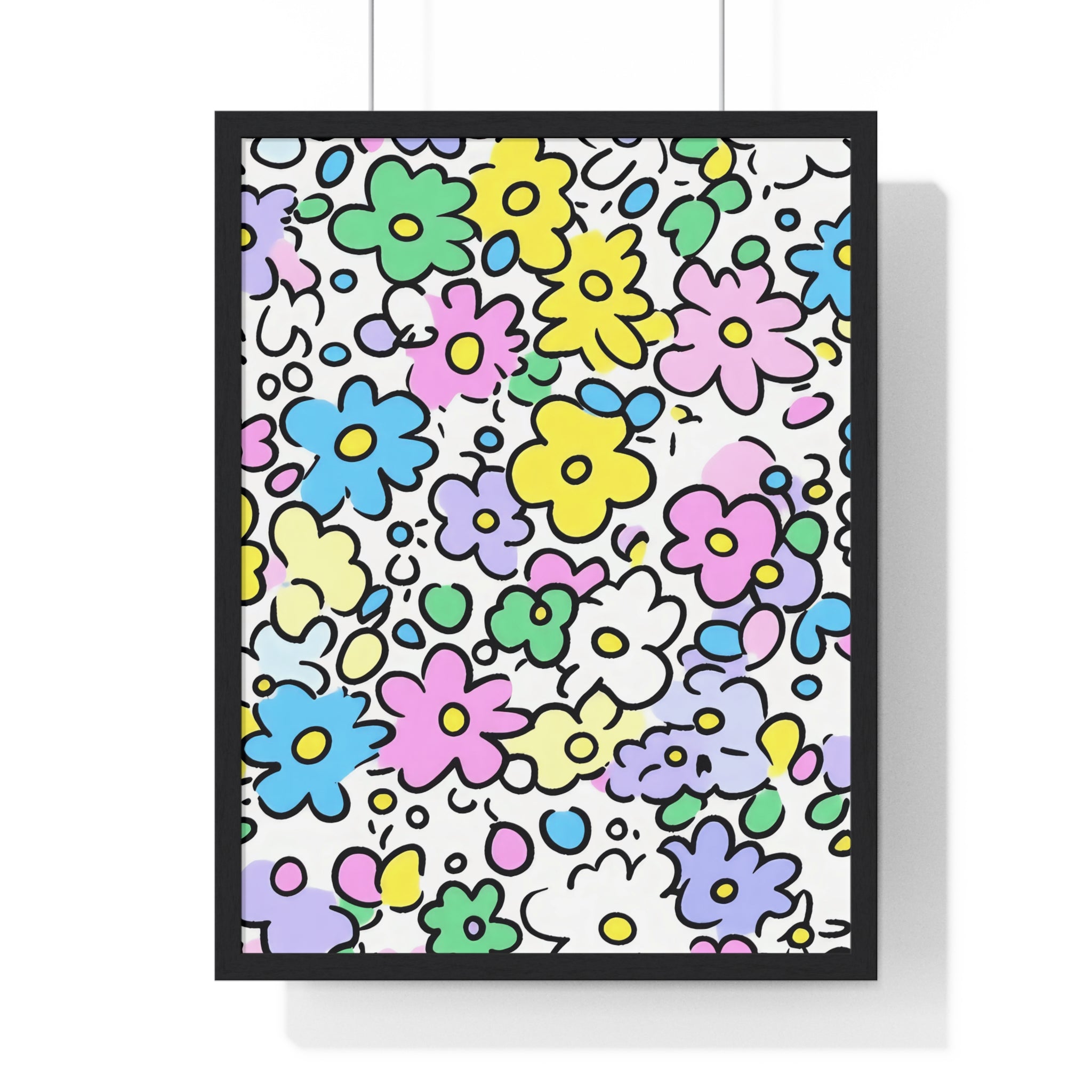 Printify Colorful Floral Framed Art Print 2025