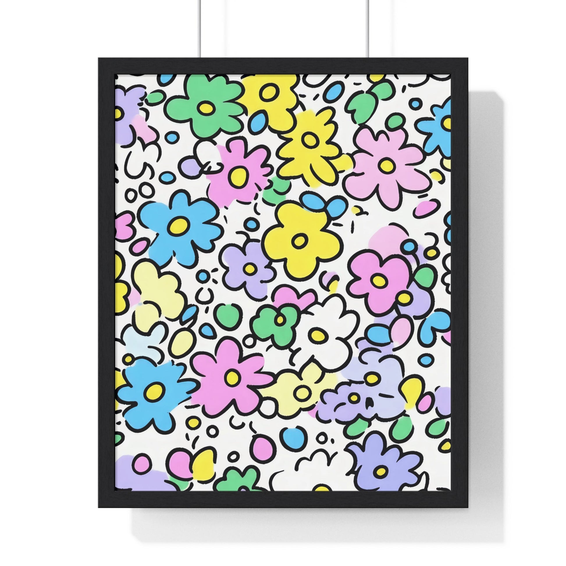 Printify Colorful Floral Framed Art Print 2025