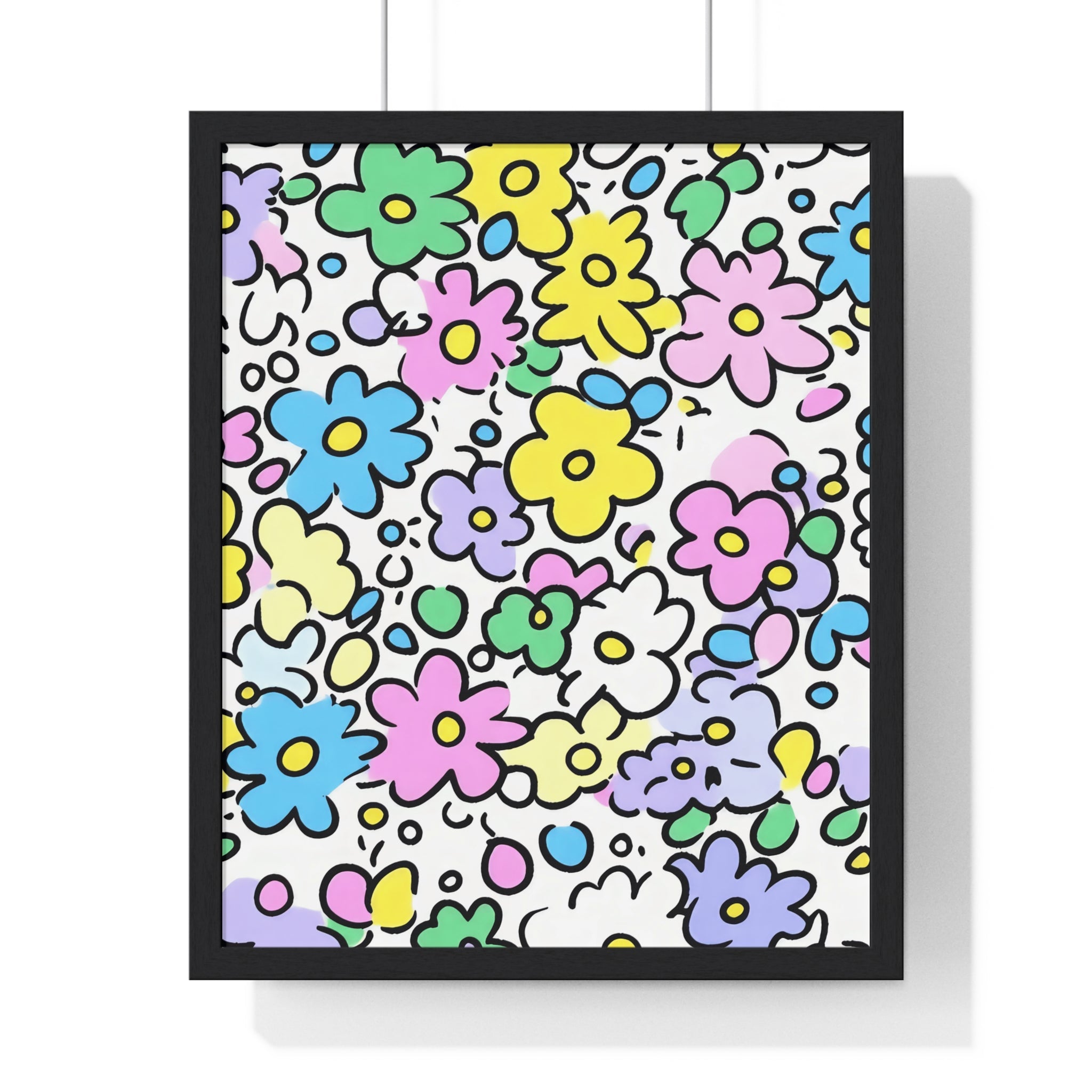 Printify Colorful Floral Framed Art Print 2025