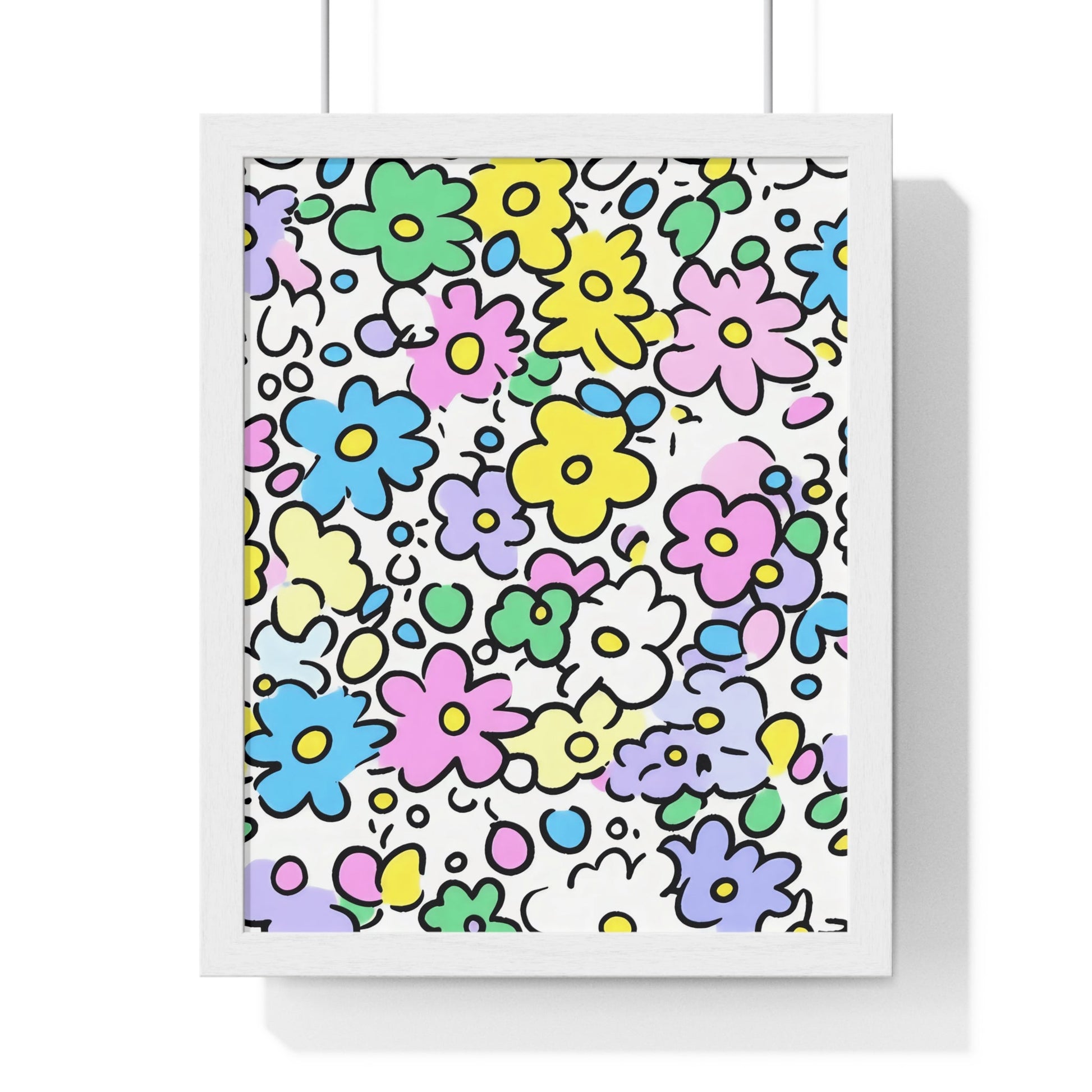 Printify Colorful Floral Framed Art Print 2025