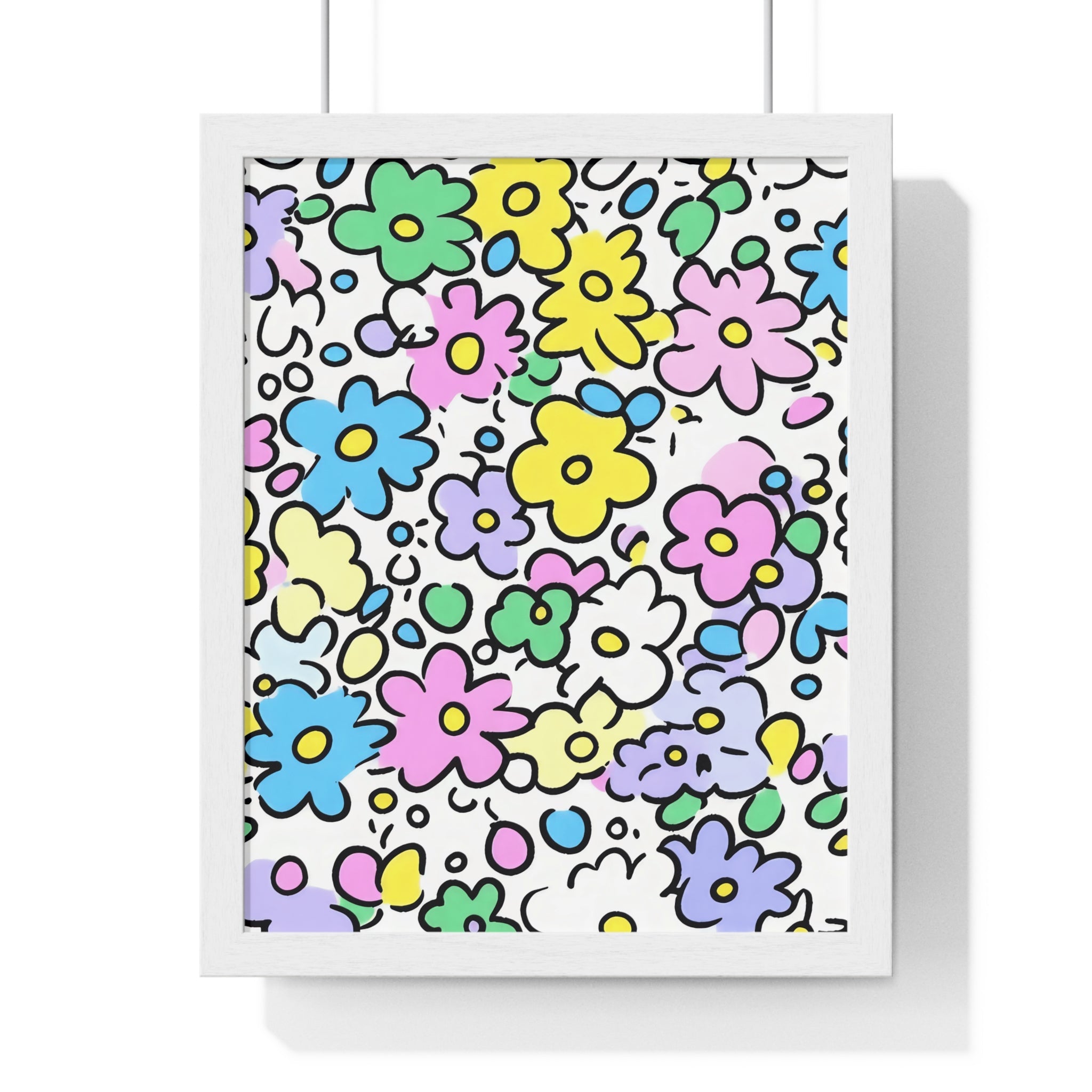 Printify Colorful Floral Framed Art Print 2025