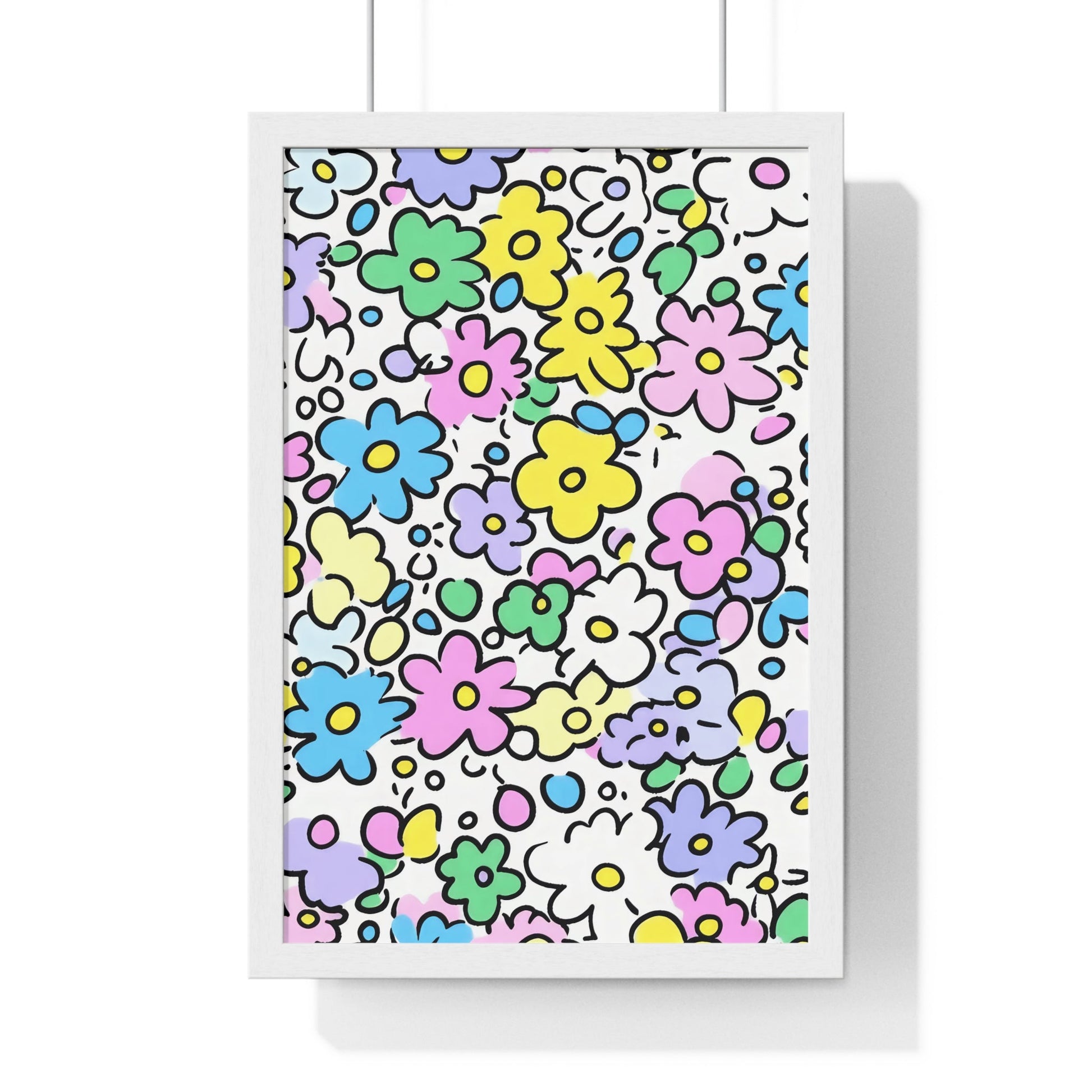 Printify Colorful Floral Framed Art Print 2025