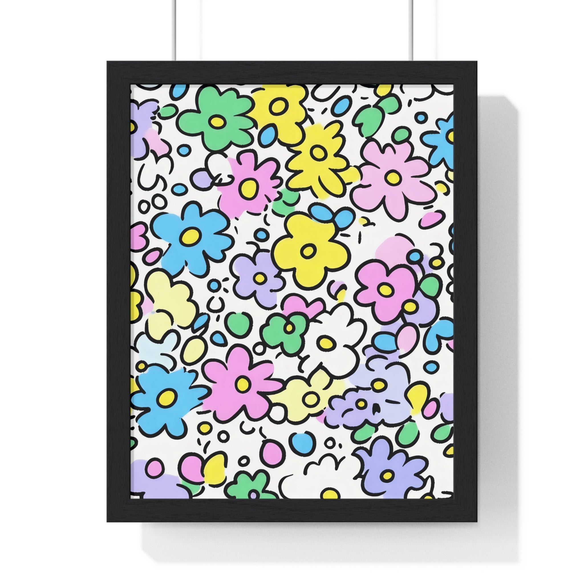 Printify Colorful Floral Framed Art Print 2025