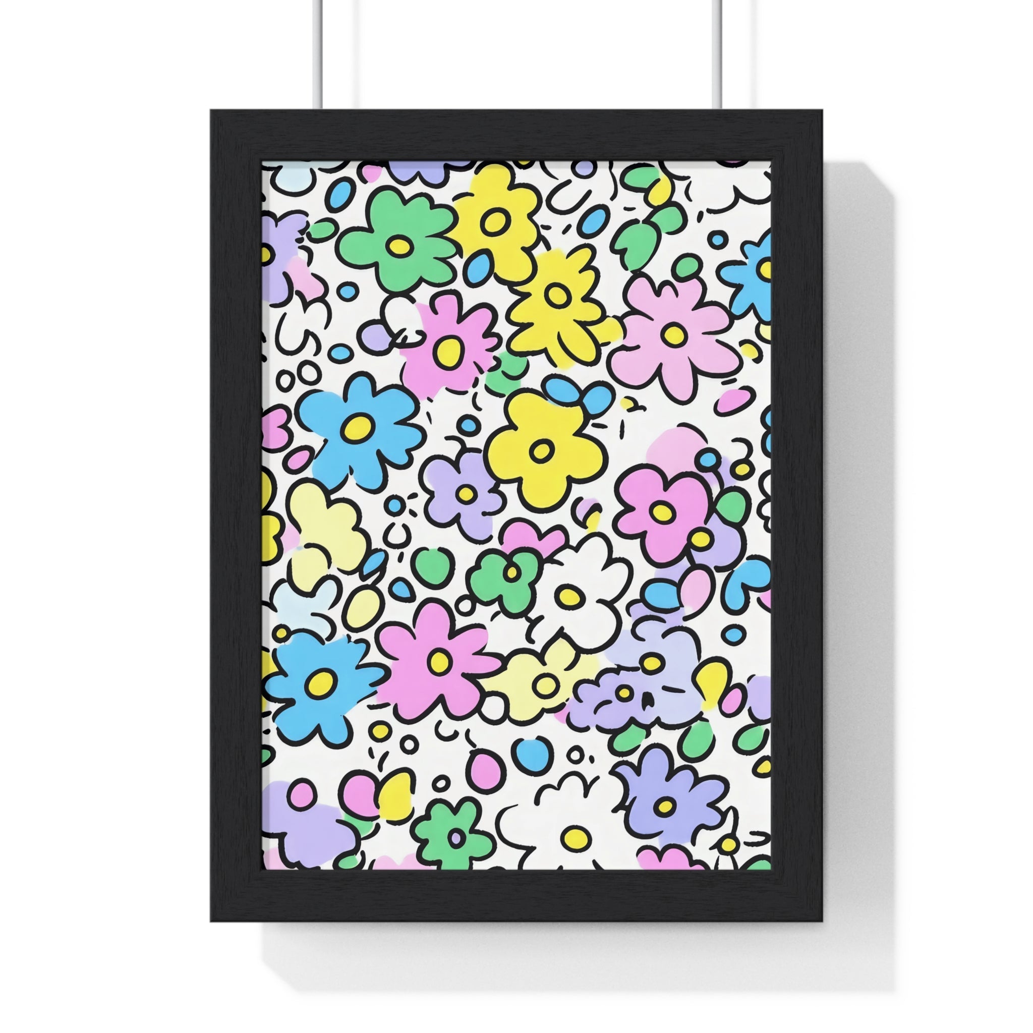 Printify Colorful Floral Framed Art Print 2025
