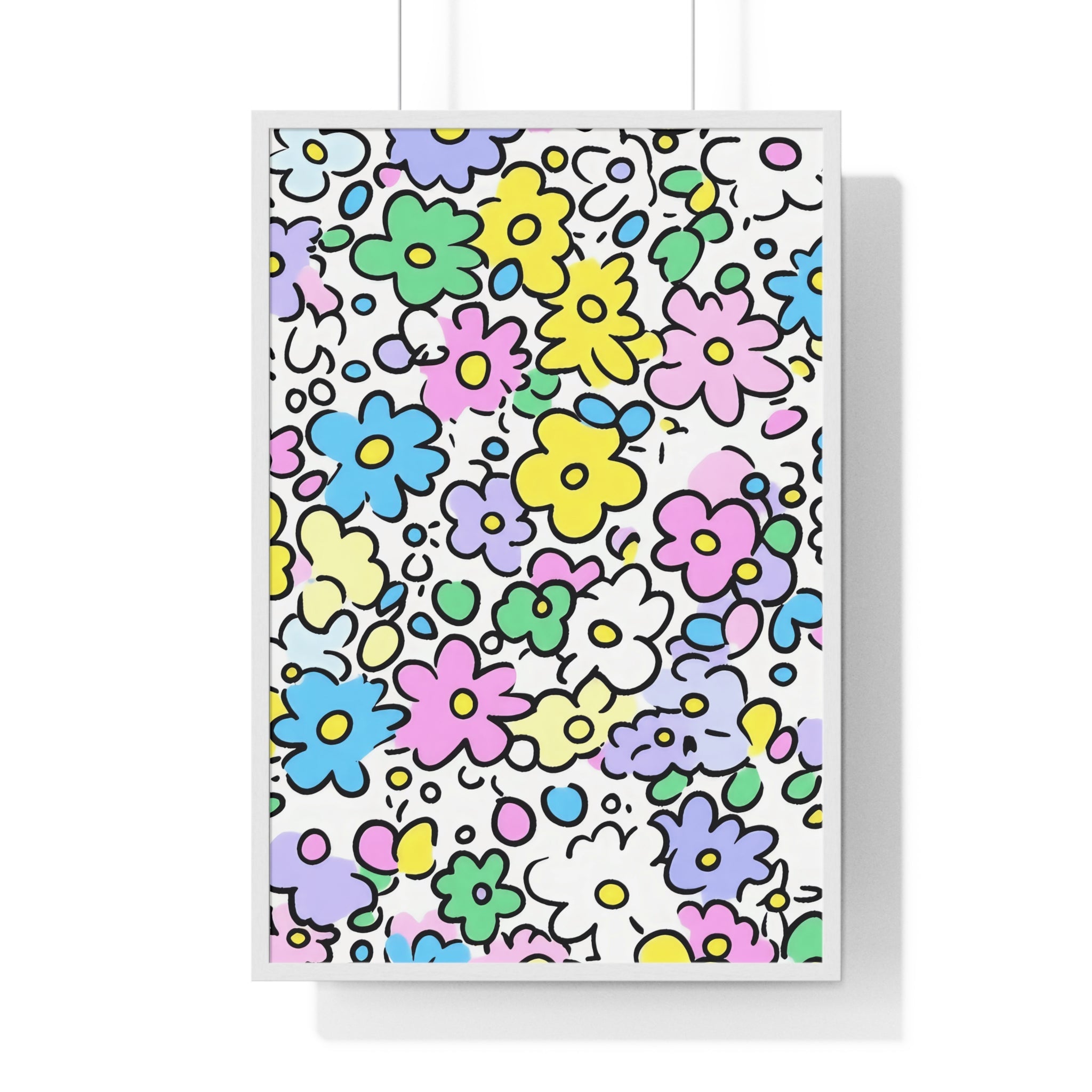 Printify Colorful Floral Framed Art Print 2025