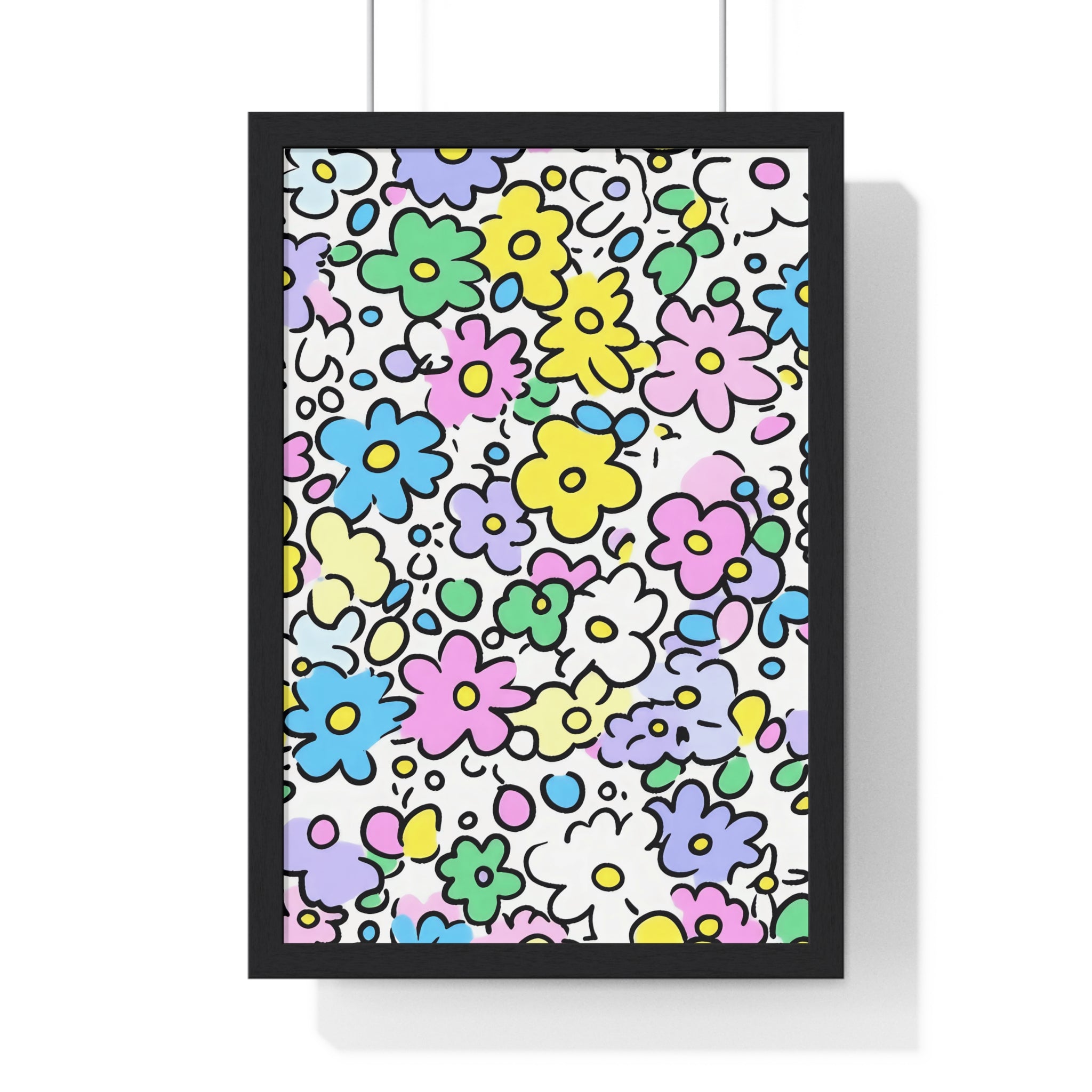 Printify Colorful Floral Framed Art Print 2025