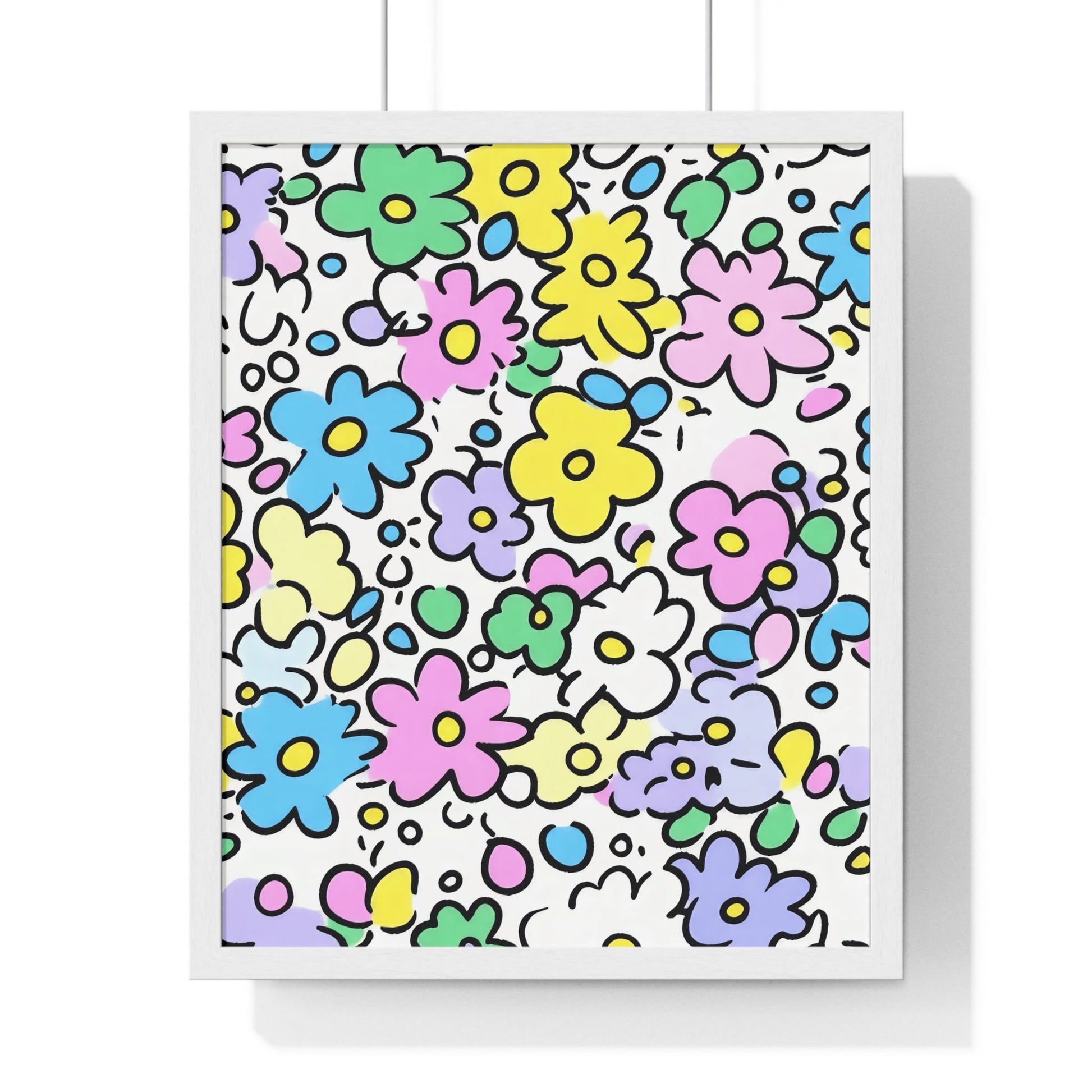 Printify Colorful Floral Framed Art Print 2025