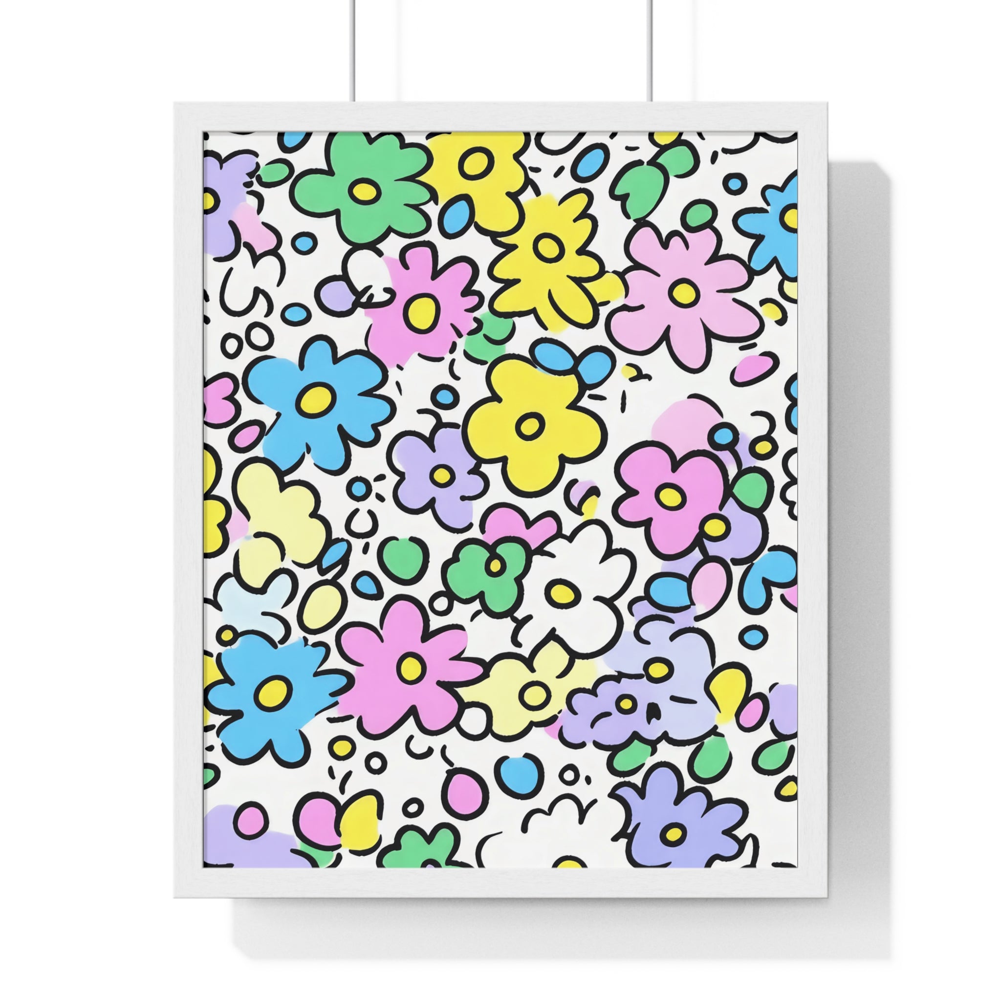 Printify Colorful Floral Framed Art Print 2025