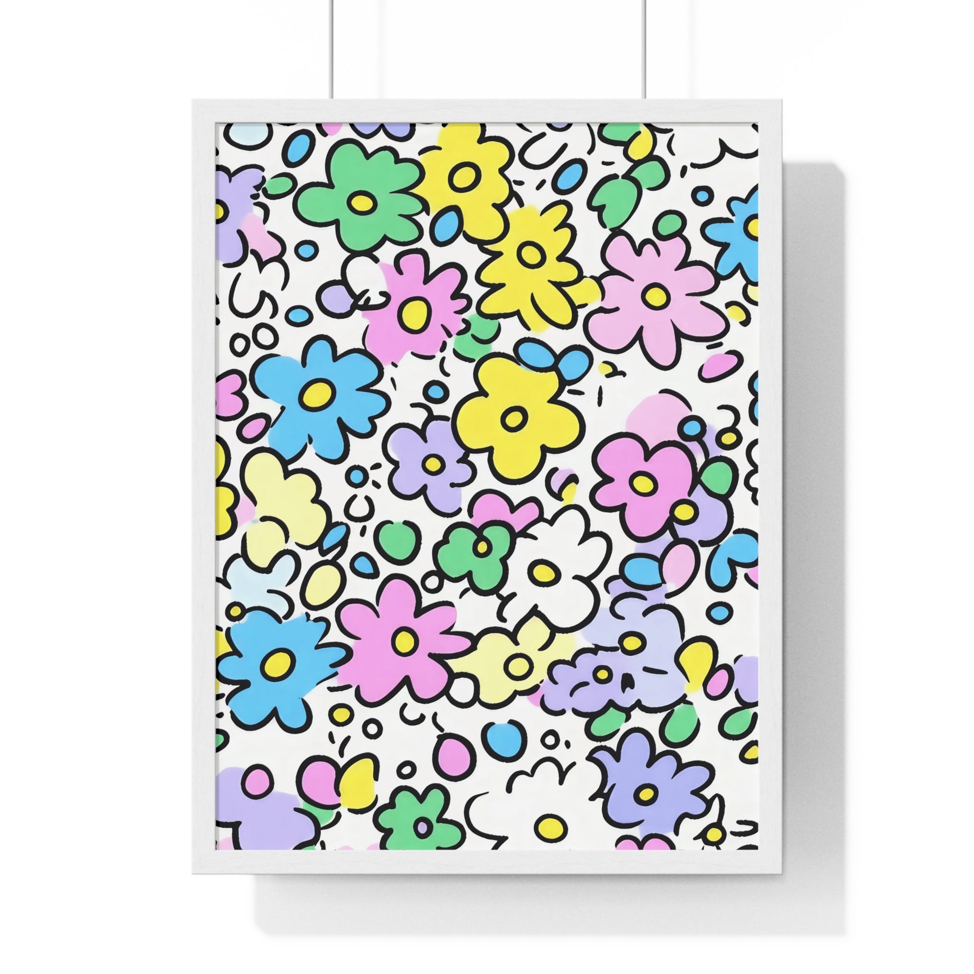 Printify Colorful Floral Framed Art Print 2025