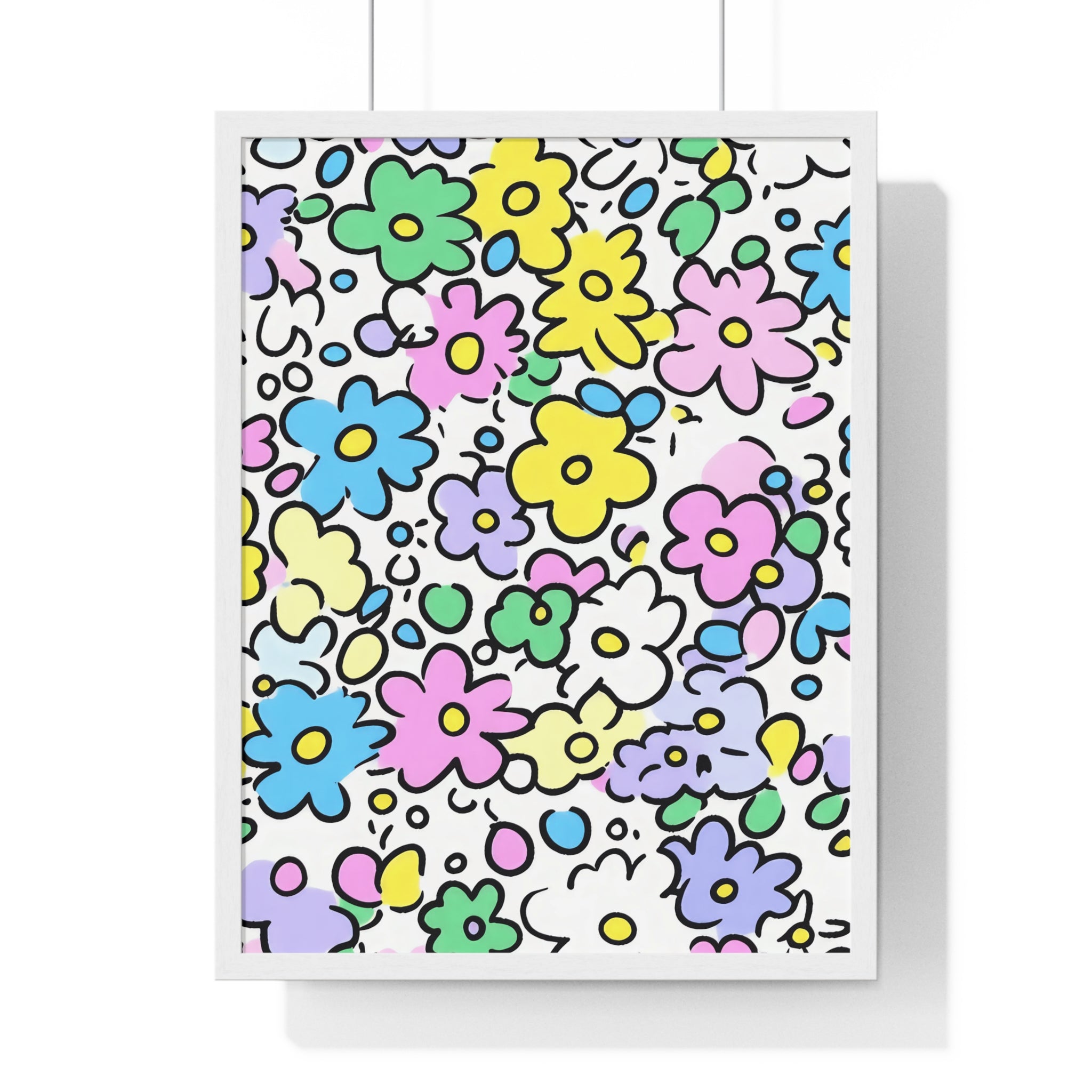 Printify Colorful Floral Framed Art Print 2025