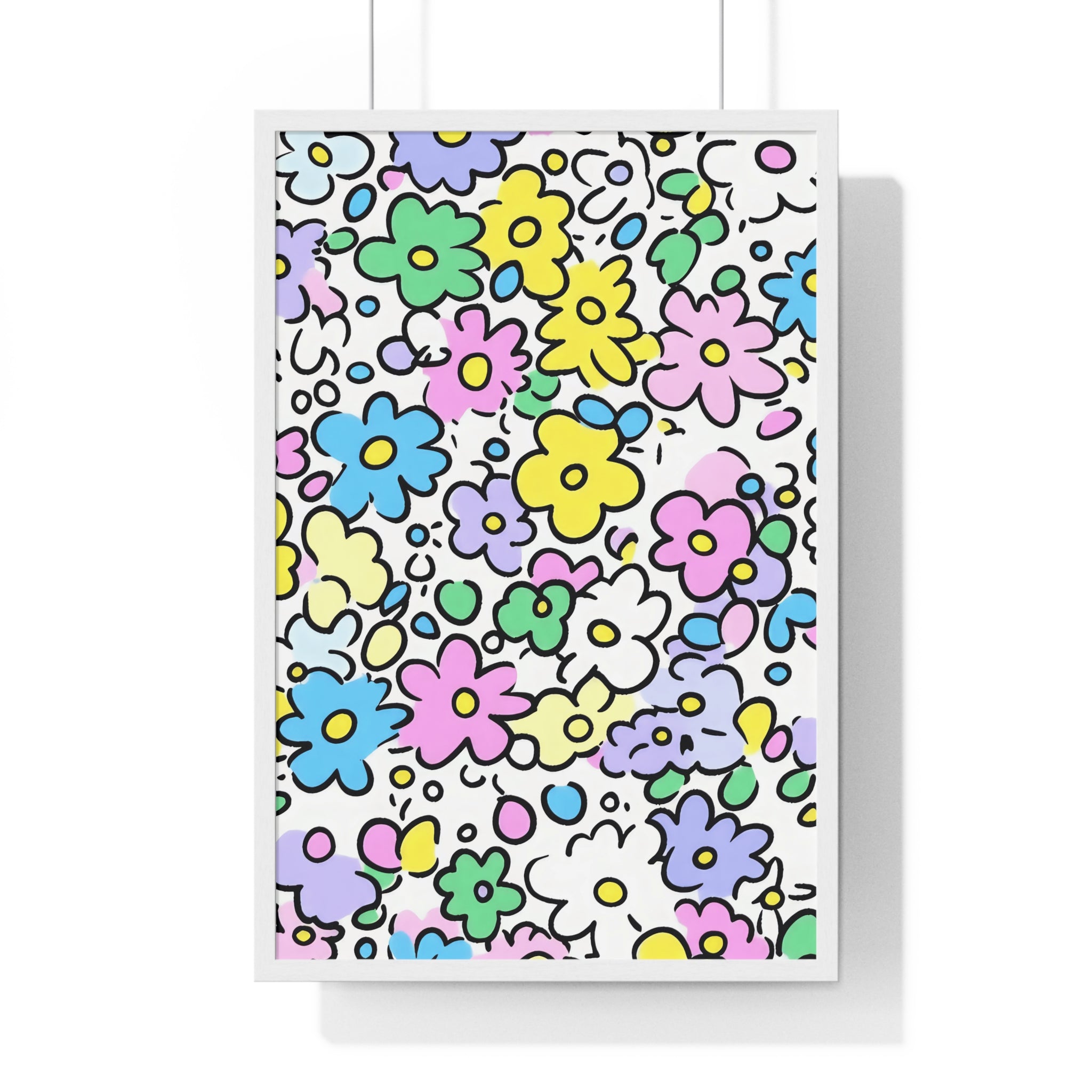 Printify Colorful Floral Framed Art Print 2025