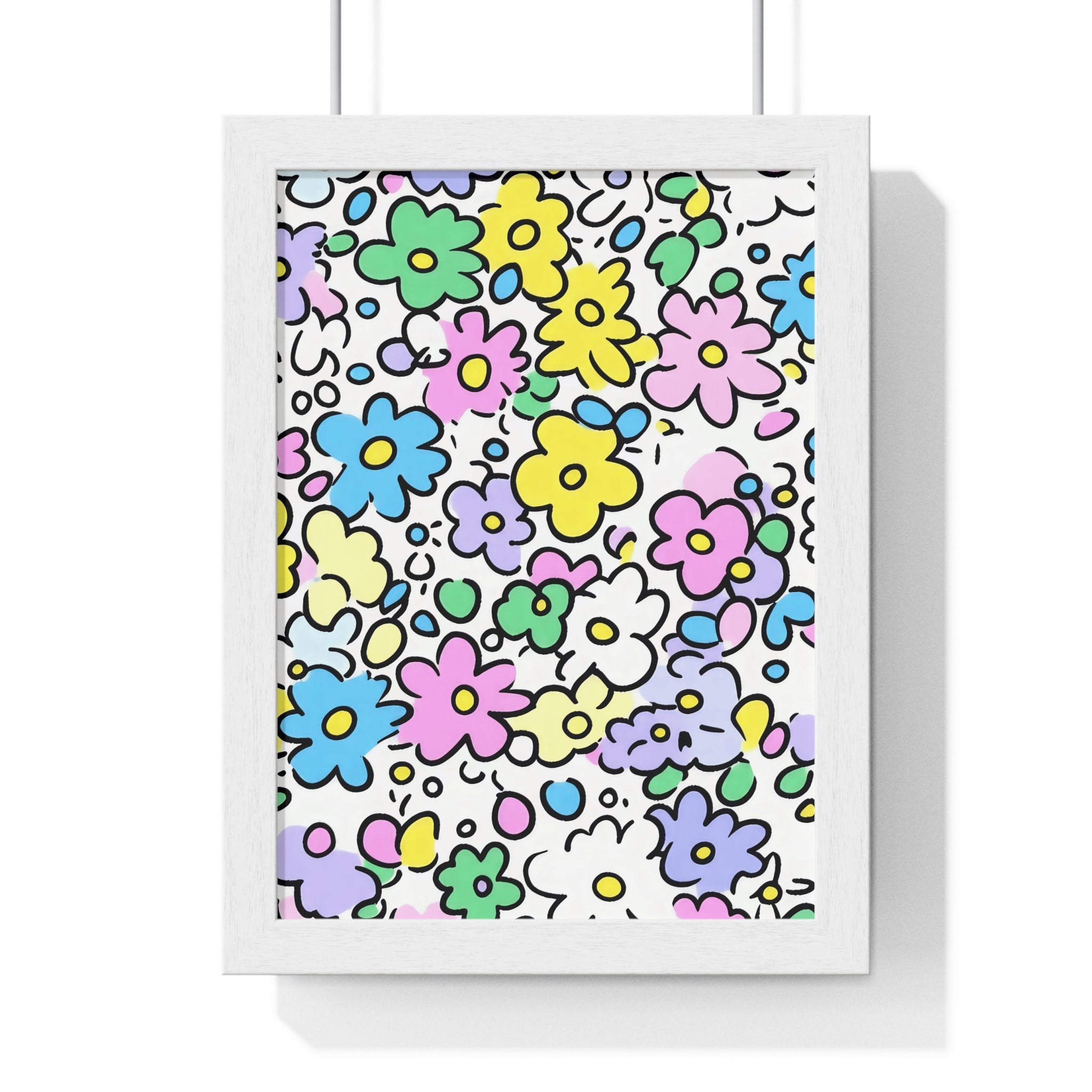 Printify Colorful Floral Framed Art Print 2025