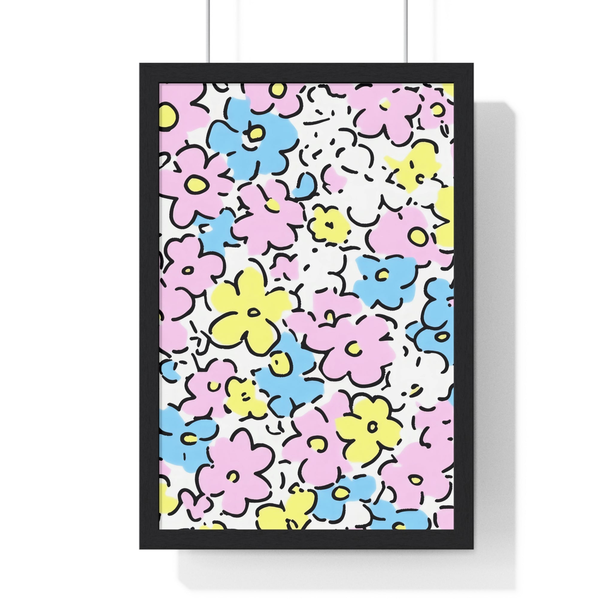 Printify Colorful Floral Framed Poster 2025