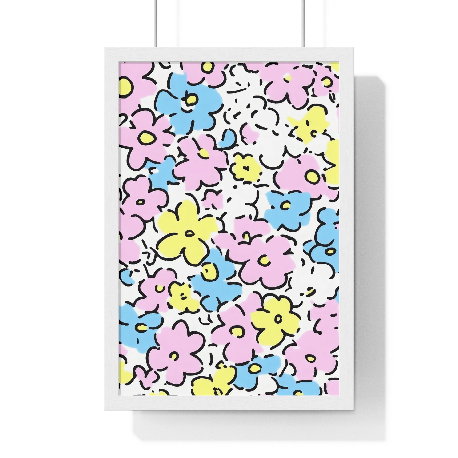 Printify Colorful Floral Framed Poster 2025