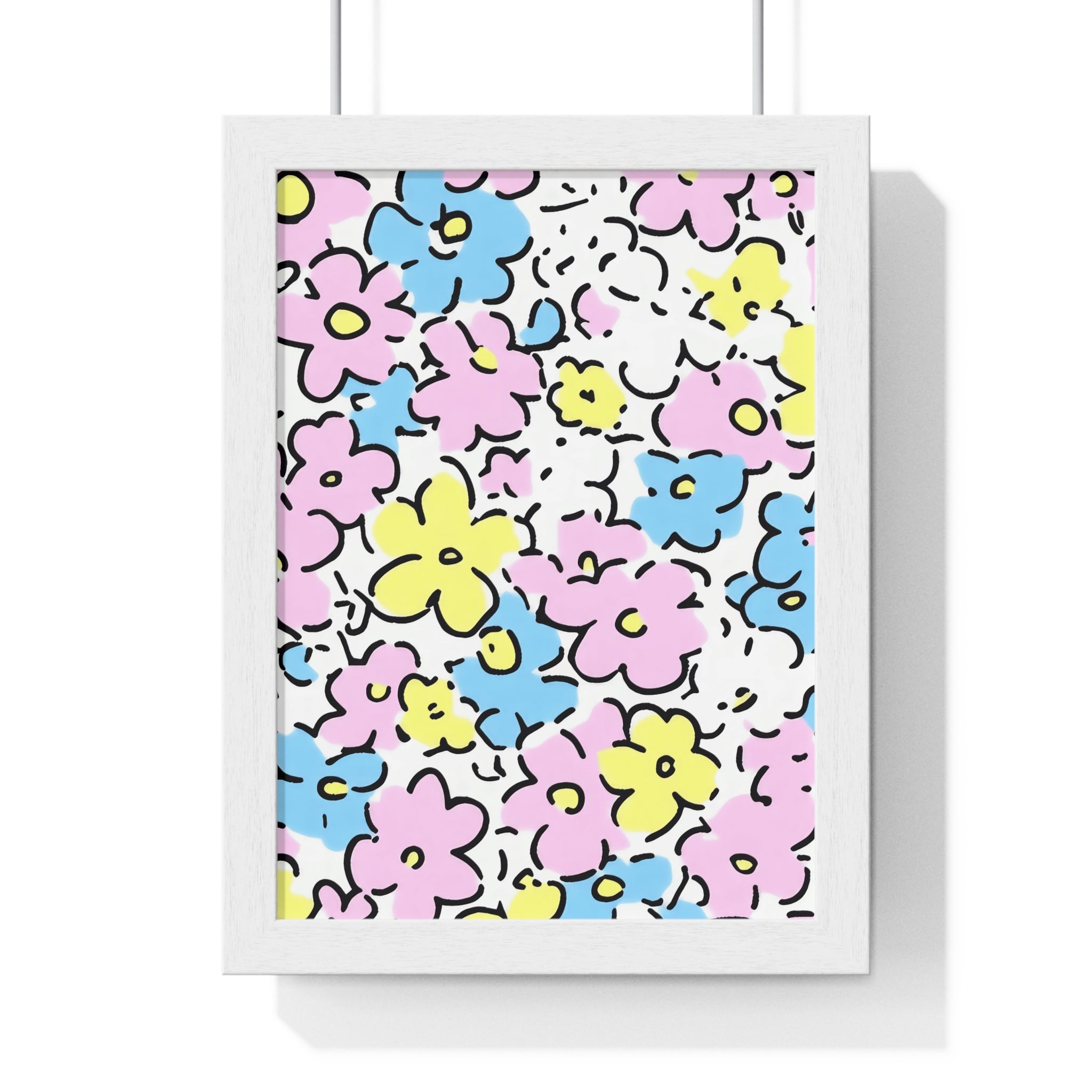 Printify Colorful Floral Framed Poster 2025