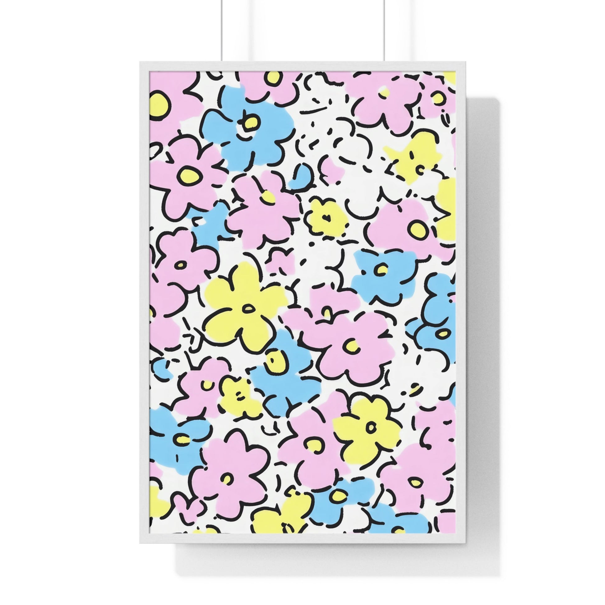 Printify Colorful Floral Framed Poster 2025