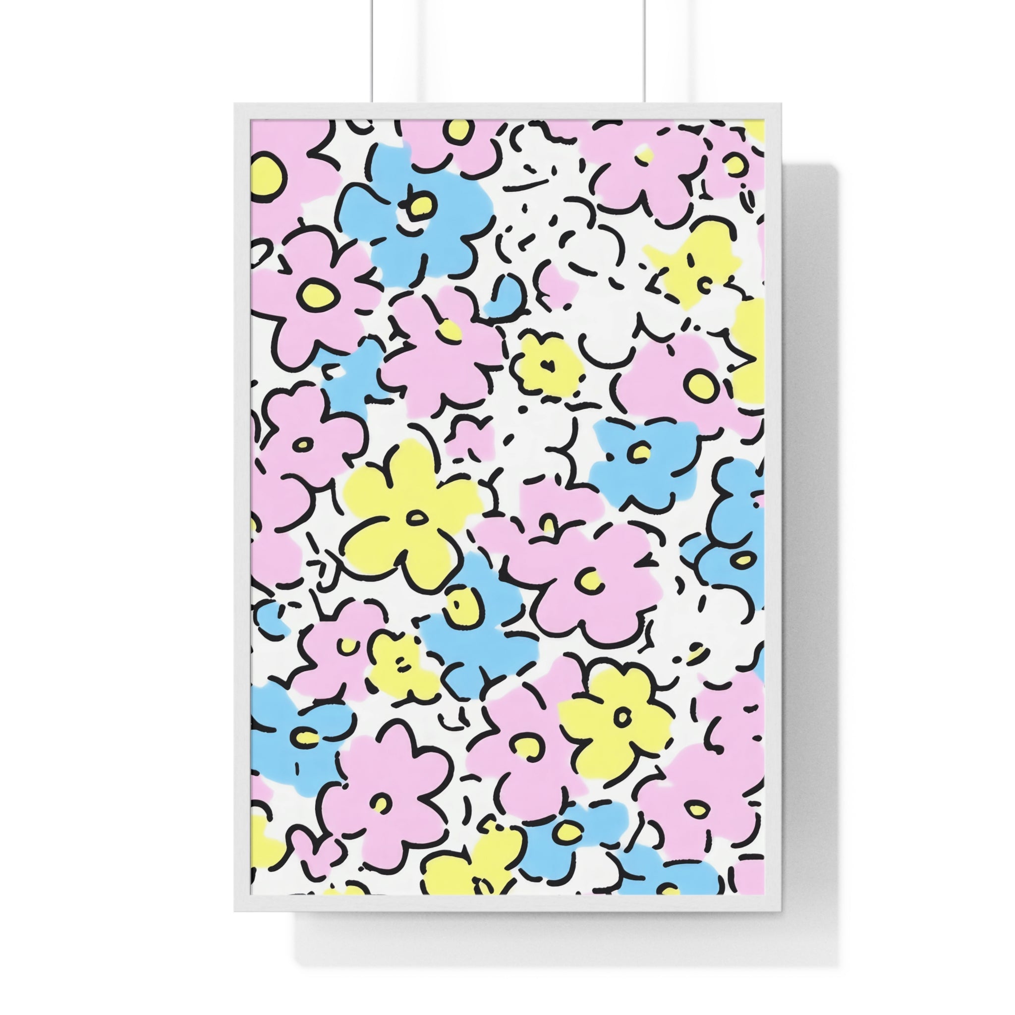 Printify Colorful Floral Framed Poster 2025