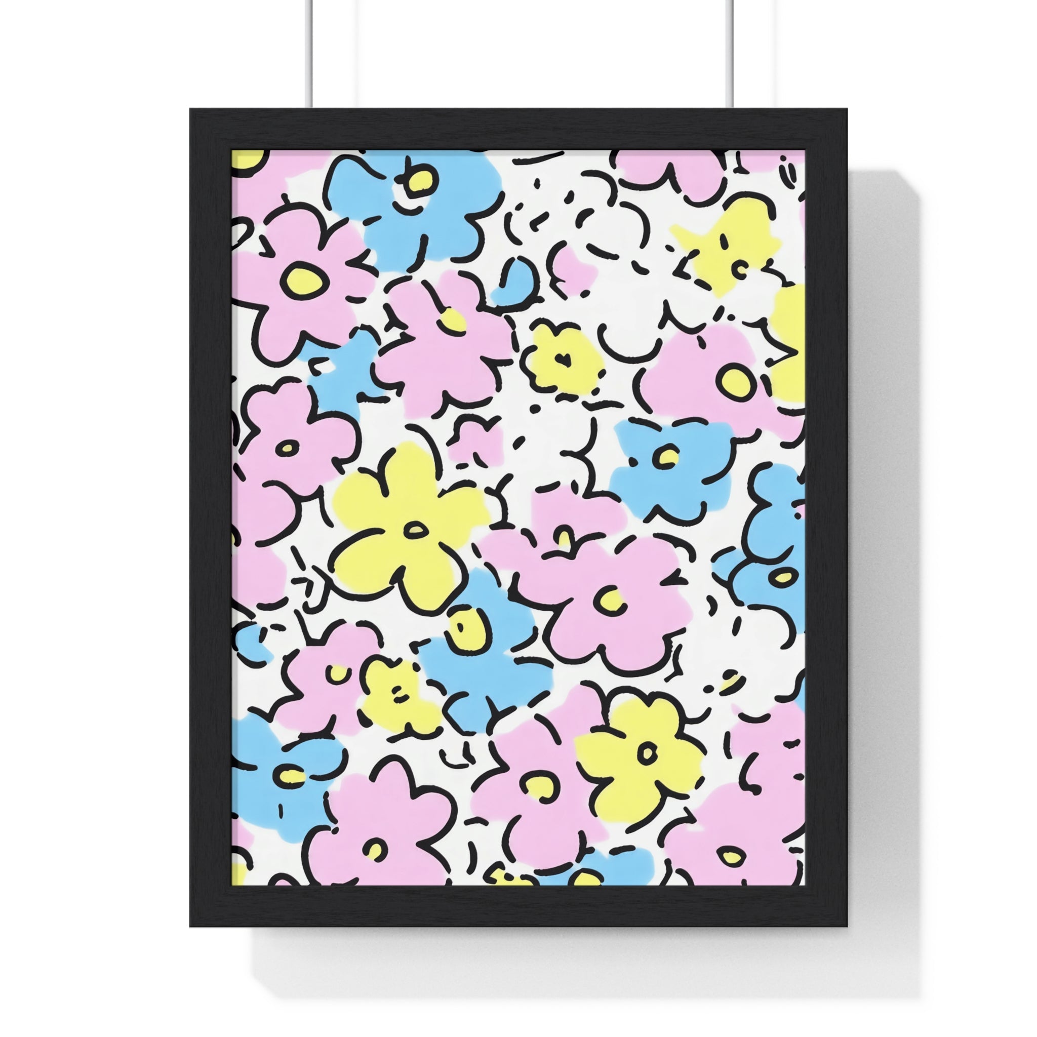 Printify Colorful Floral Framed Poster 2025