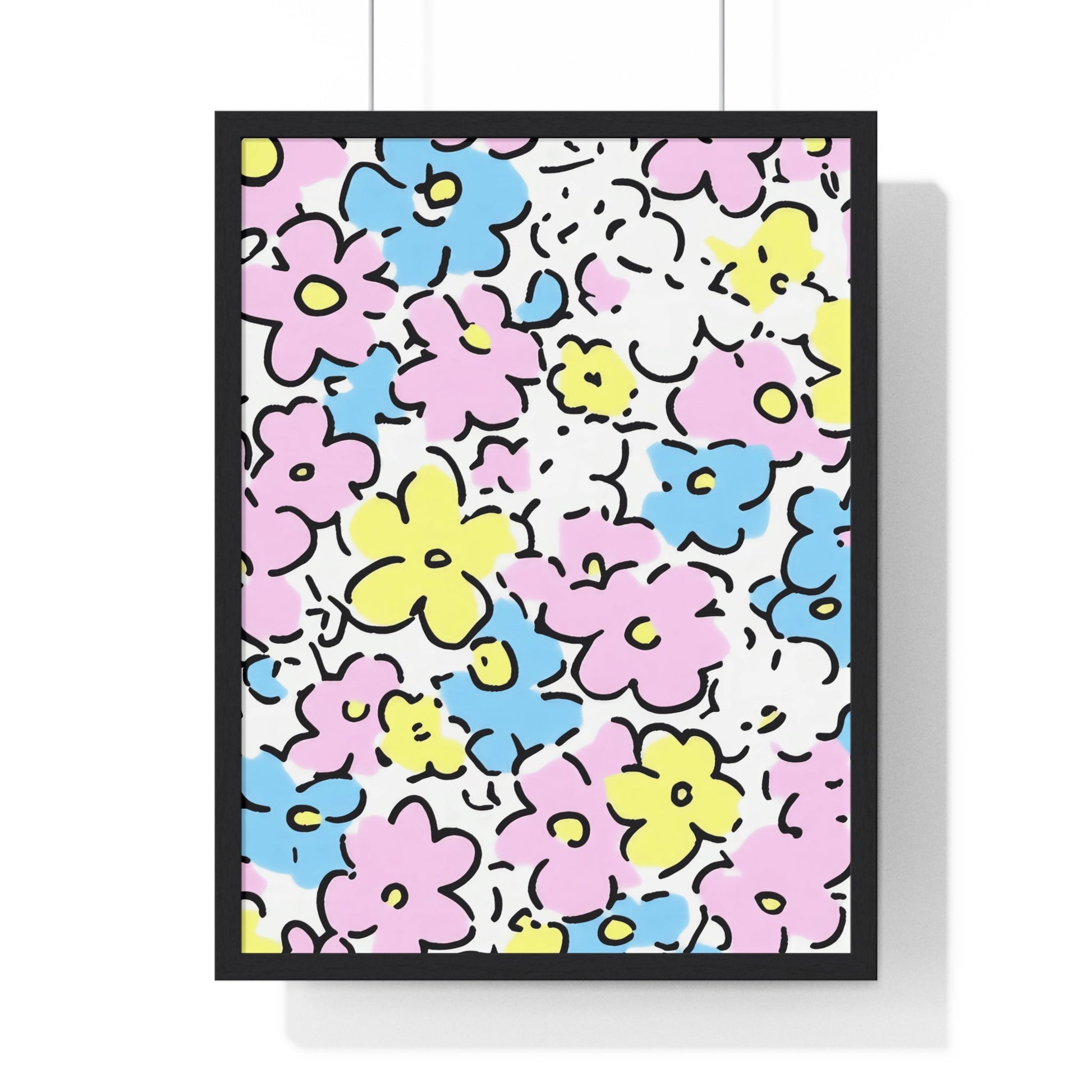 Printify Colorful Floral Framed Poster 2025