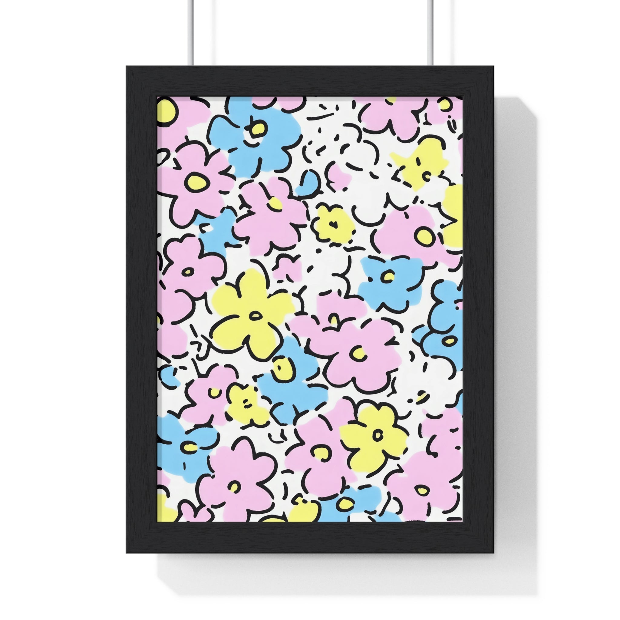 Printify Colorful Floral Framed Poster 2025