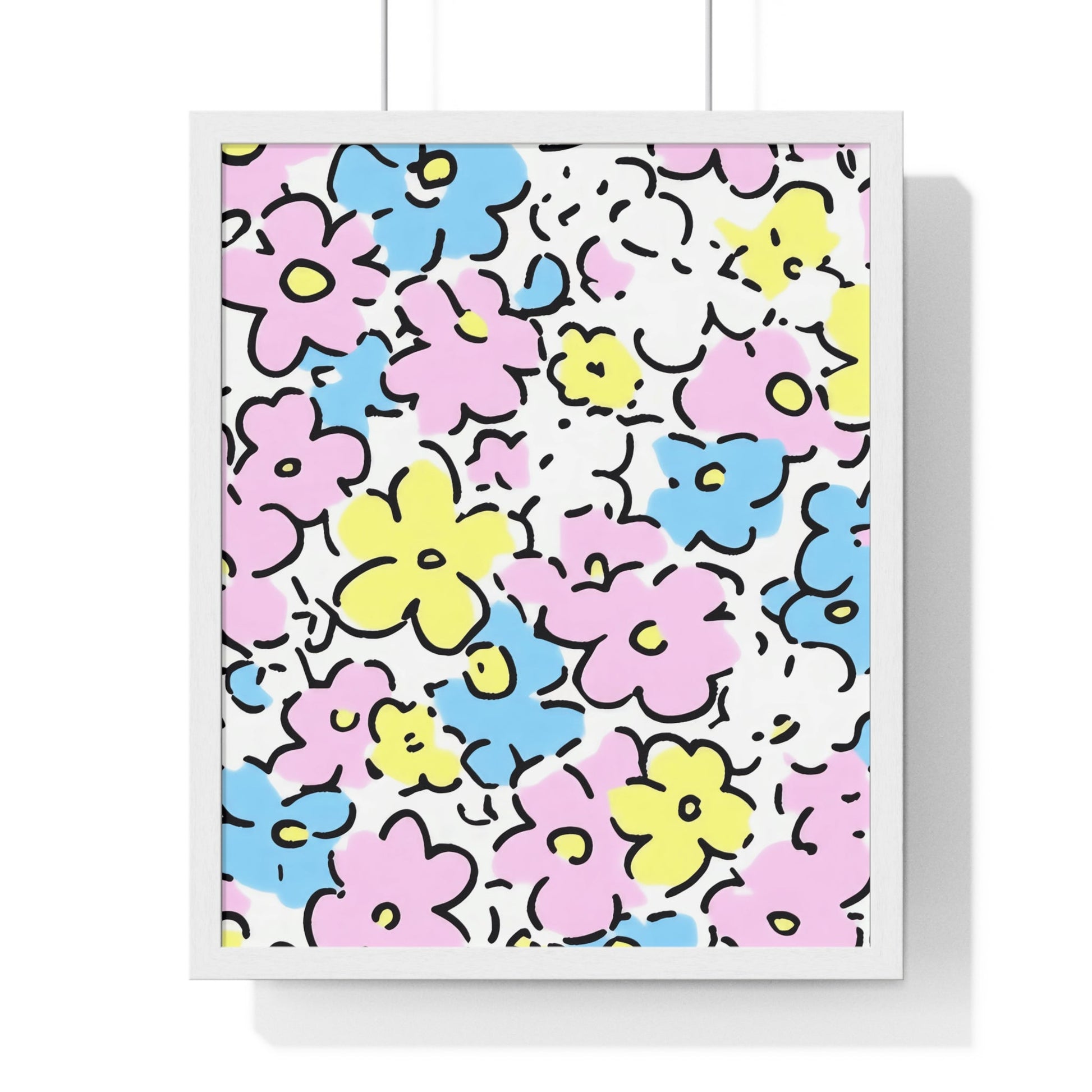 Printify Colorful Floral Framed Poster 2025