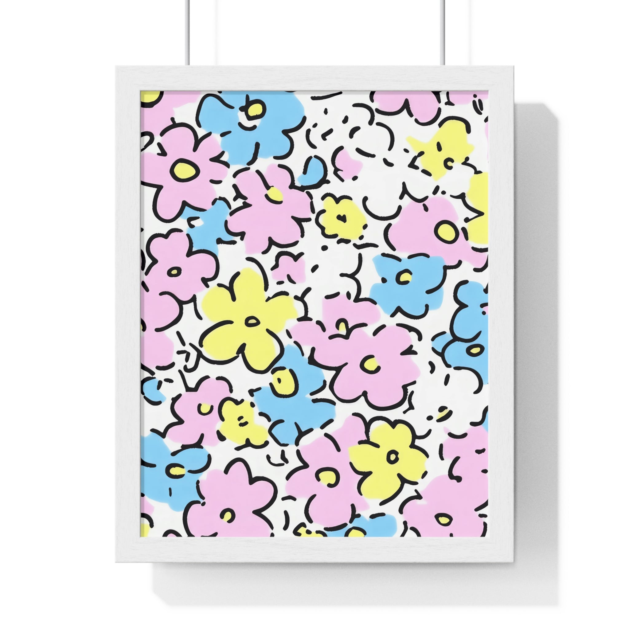 Printify Colorful Floral Framed Poster 2025