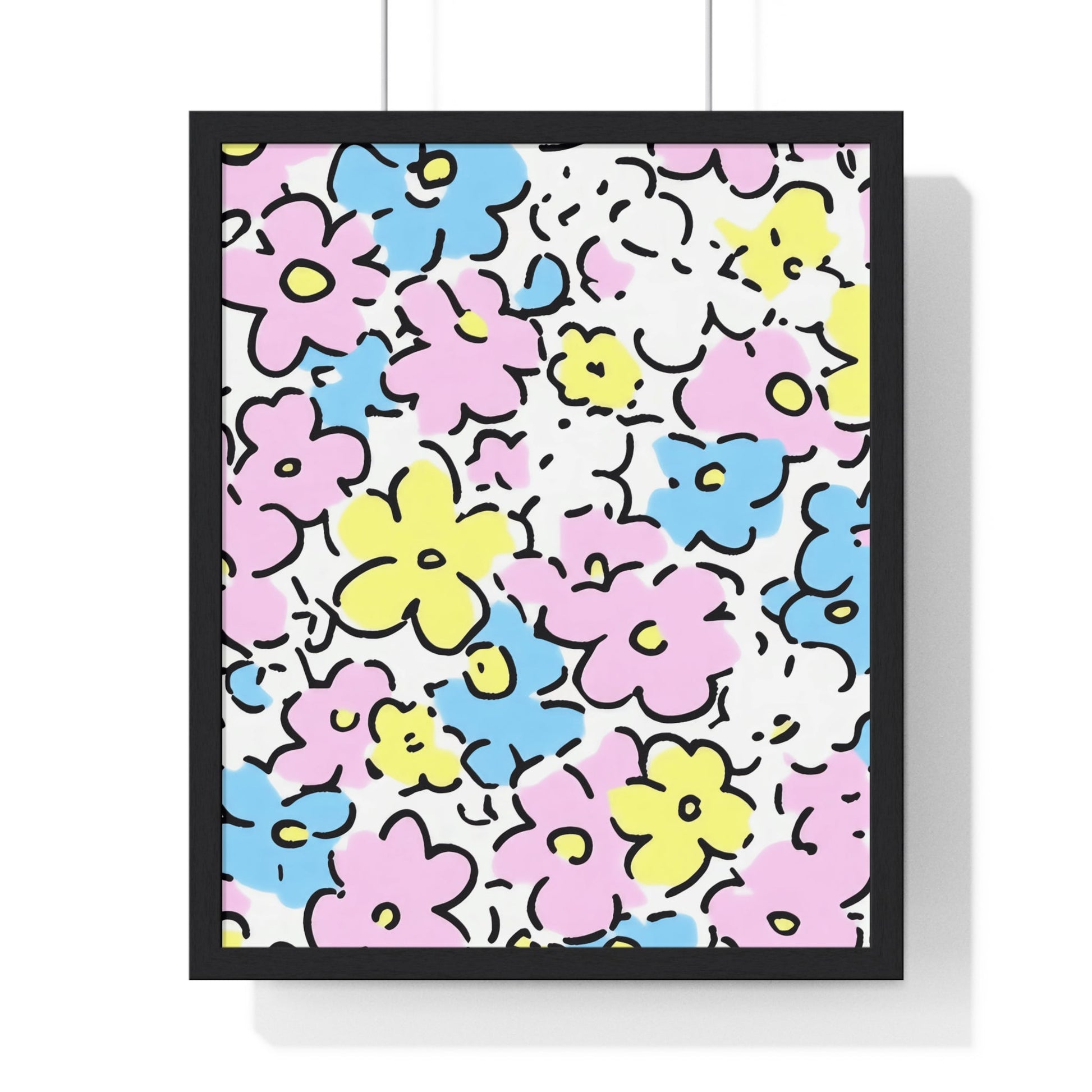 Printify Colorful Floral Framed Poster 2025