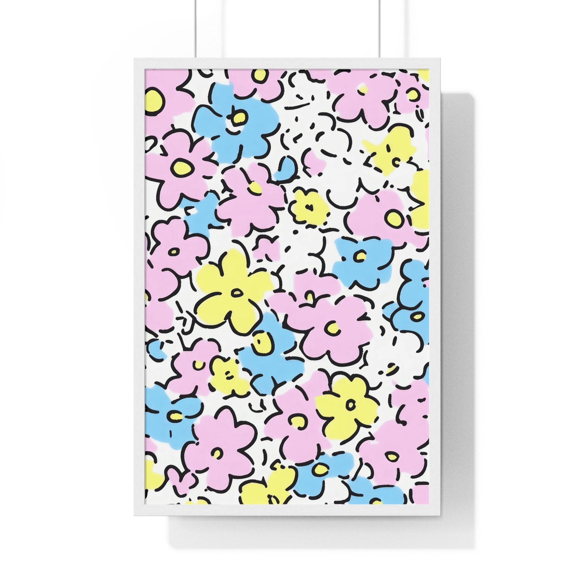 Printify Colorful Floral Framed Poster 2025