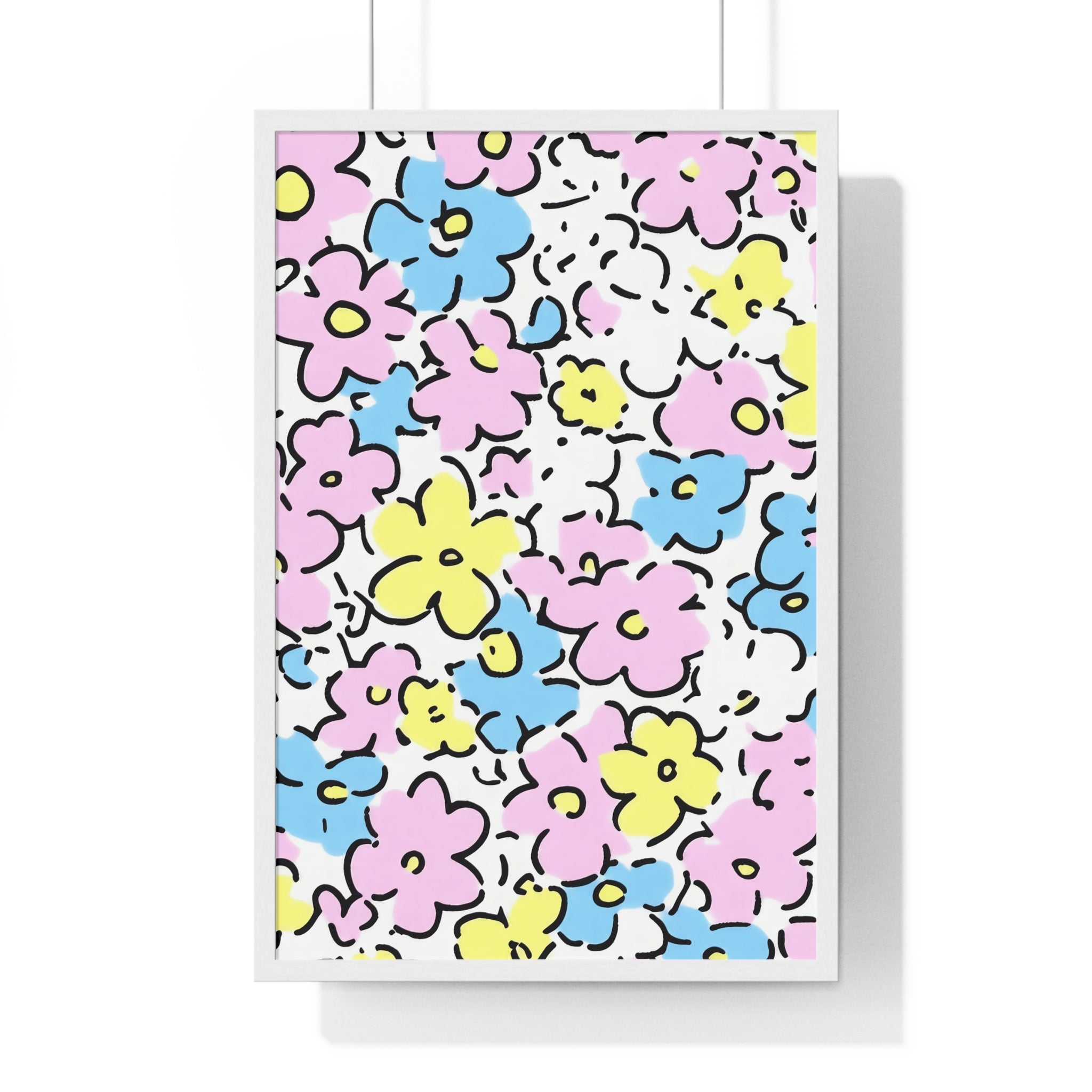 Printify Colorful Floral Framed Poster 2025