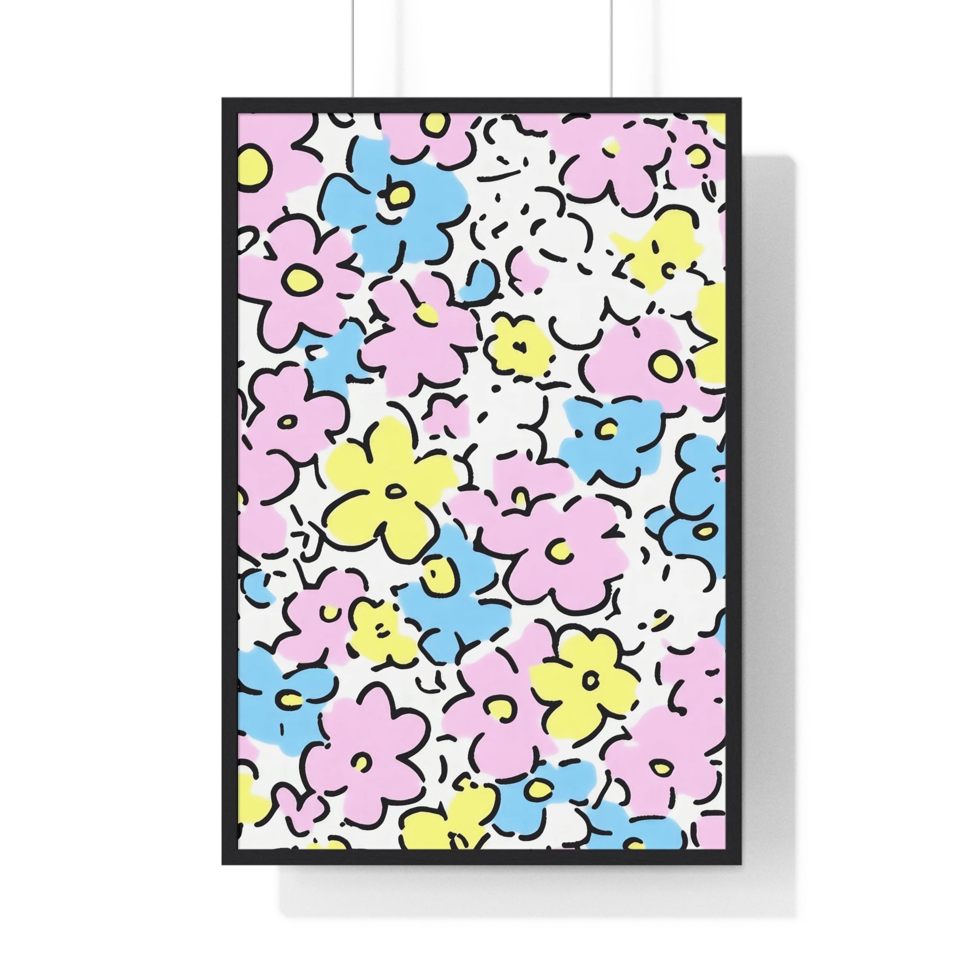 Printify Colorful Floral Framed Poster 2025
