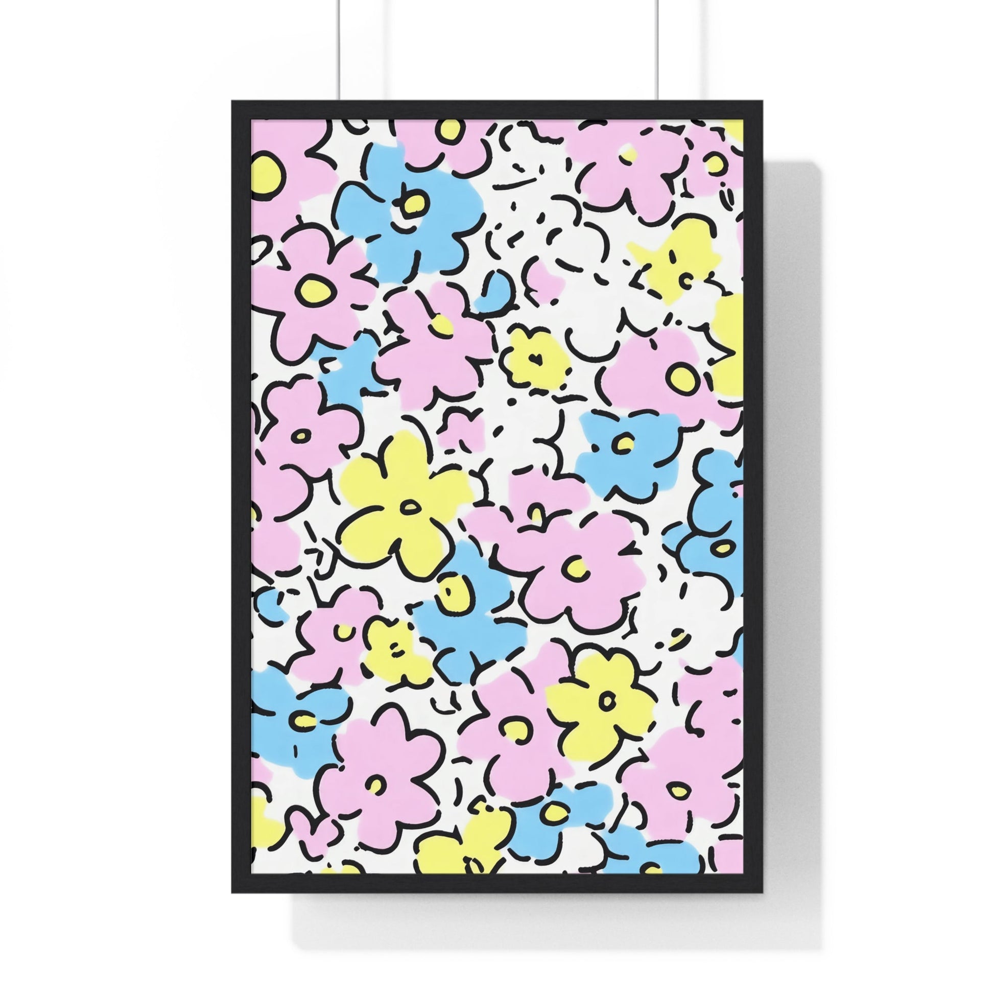 Printify Colorful Floral Framed Poster 2025