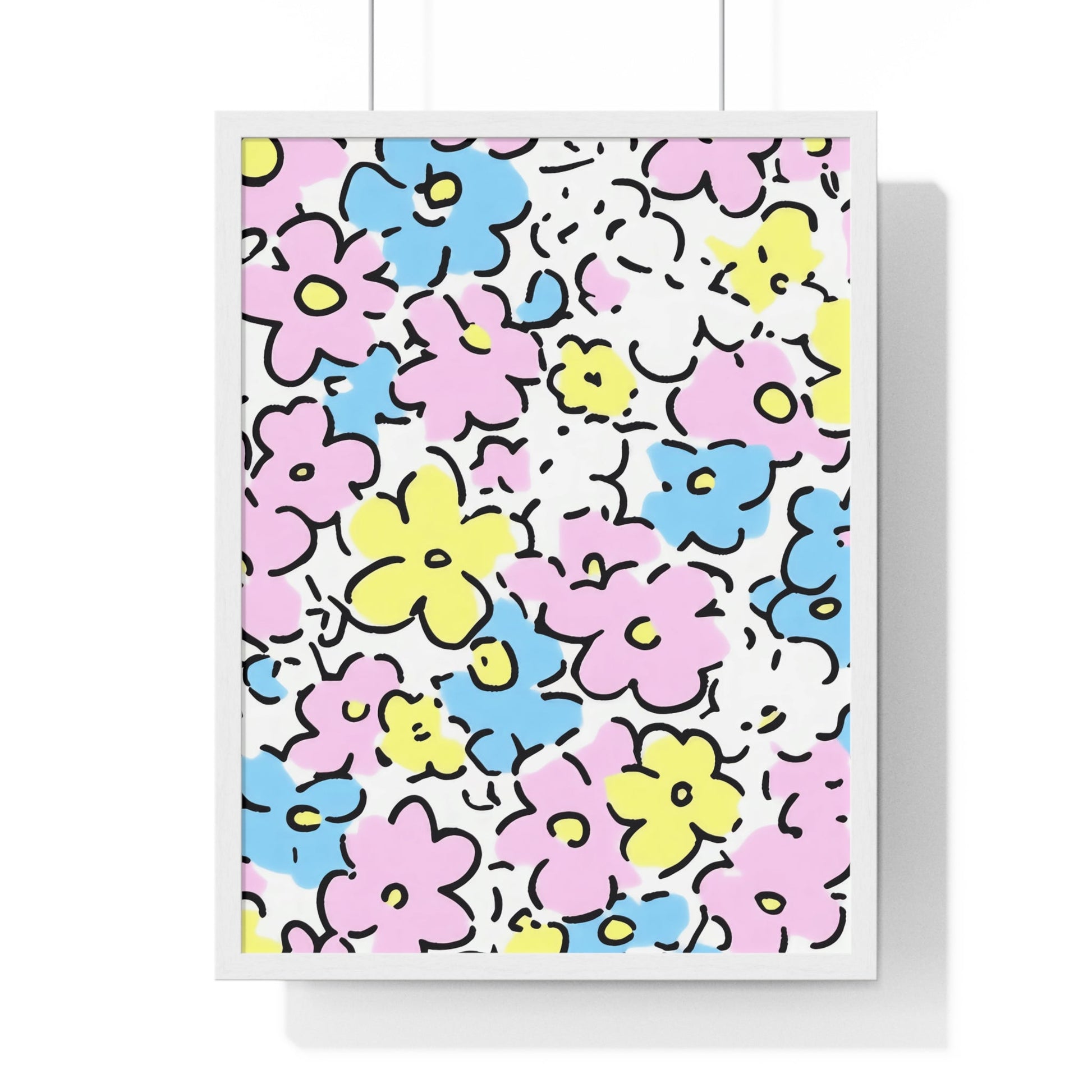 Printify Colorful Floral Framed Poster 2025