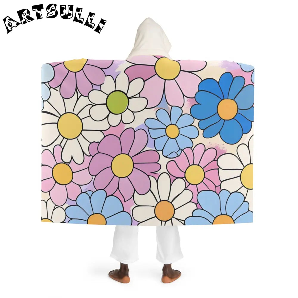 JAKKOUTTHEBXX Colorful Floral Hooded Sherpa Blanket 2025