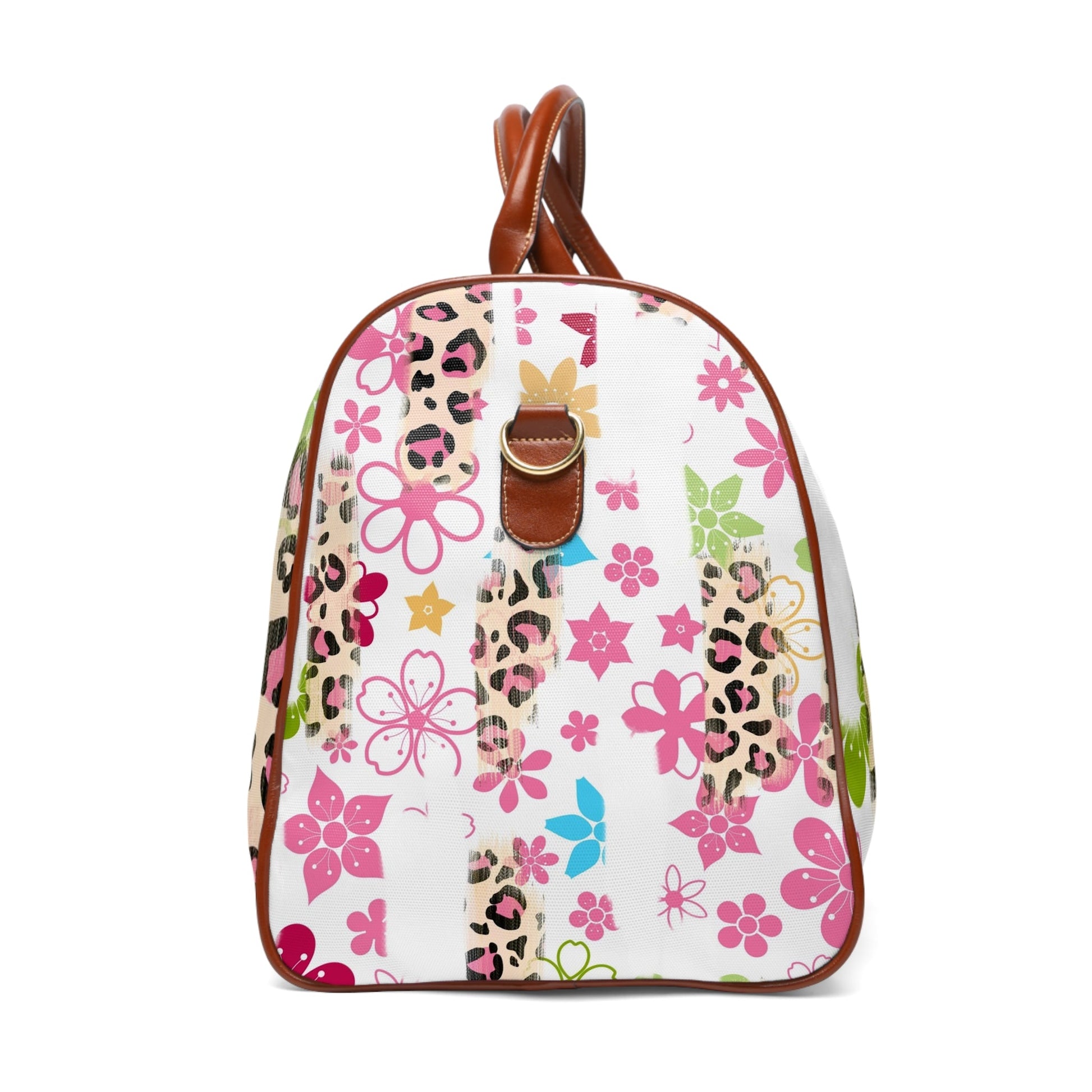 Colorful Floral Leopard Travel Bag, Artsulli - Art is Long, Life is Short, Bags, , , , , , , 