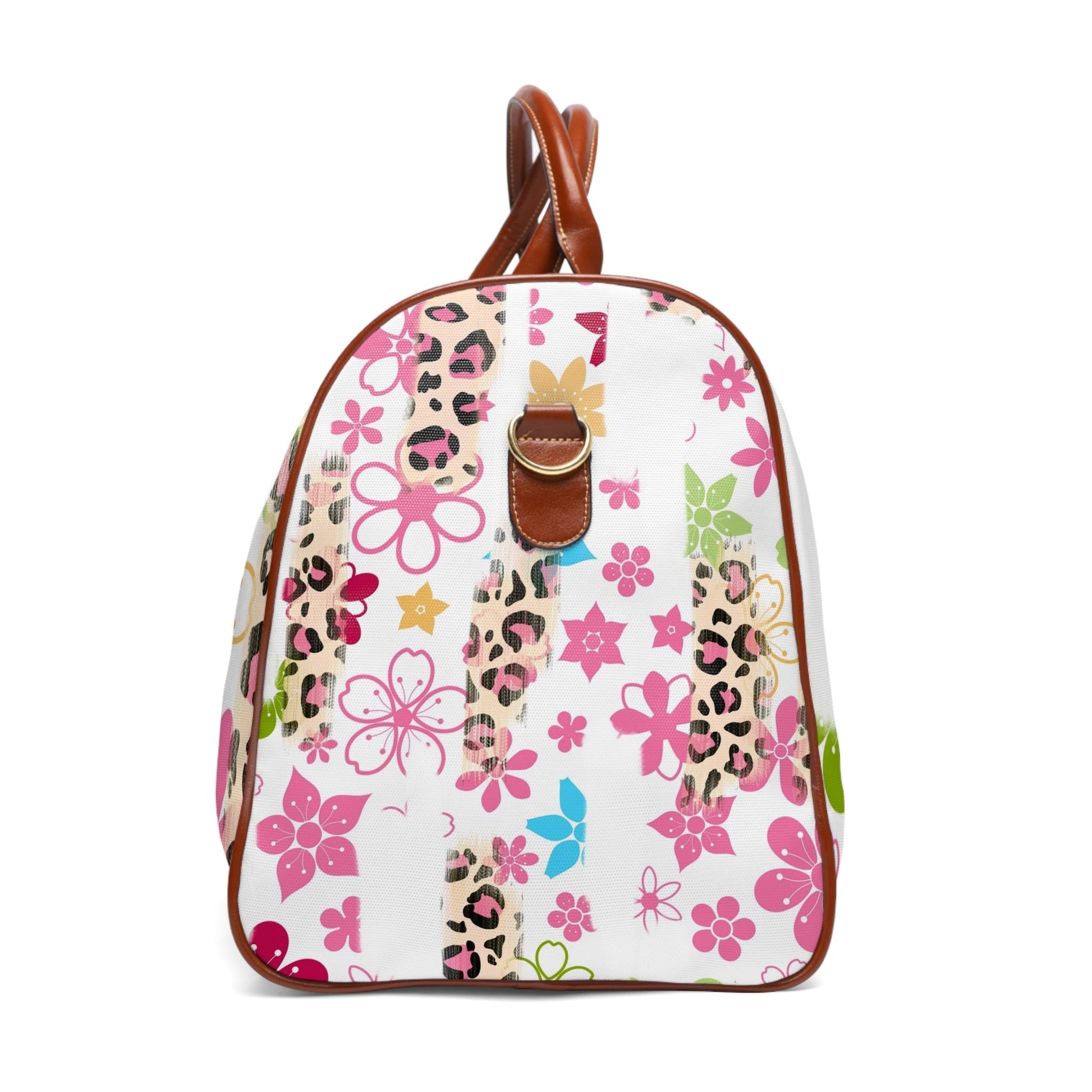 Colorful Floral Leopard Travel Bag, Artsulli - Art is Long, Life is Short, Bags, , , , , , , 