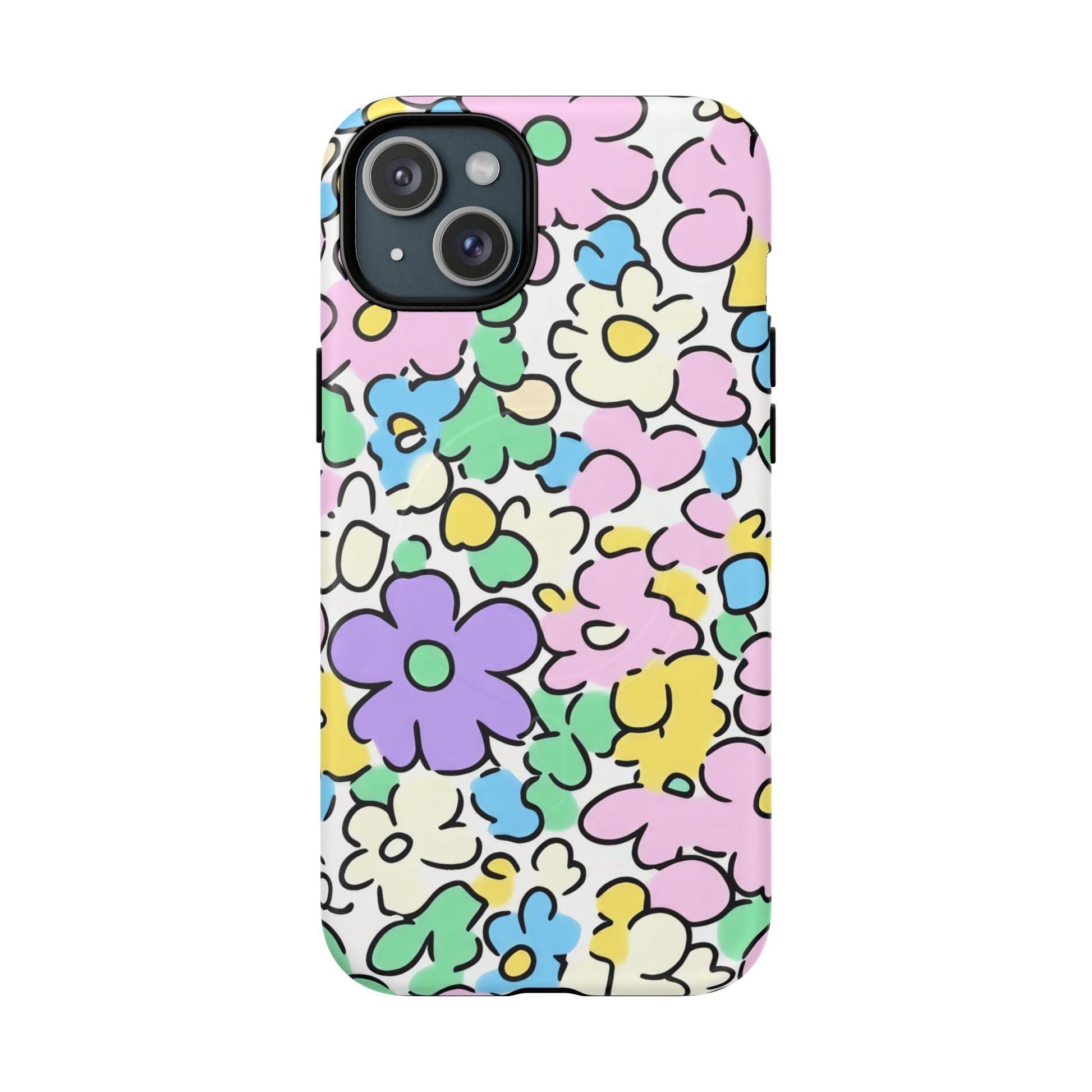 Colorful Floral MagSafe Phone Case, Artsulli - Art is Long, Life is Short, Phone Case, Size, iPhone 15 Plus, Surface, Matte, , , 15786748021830471789