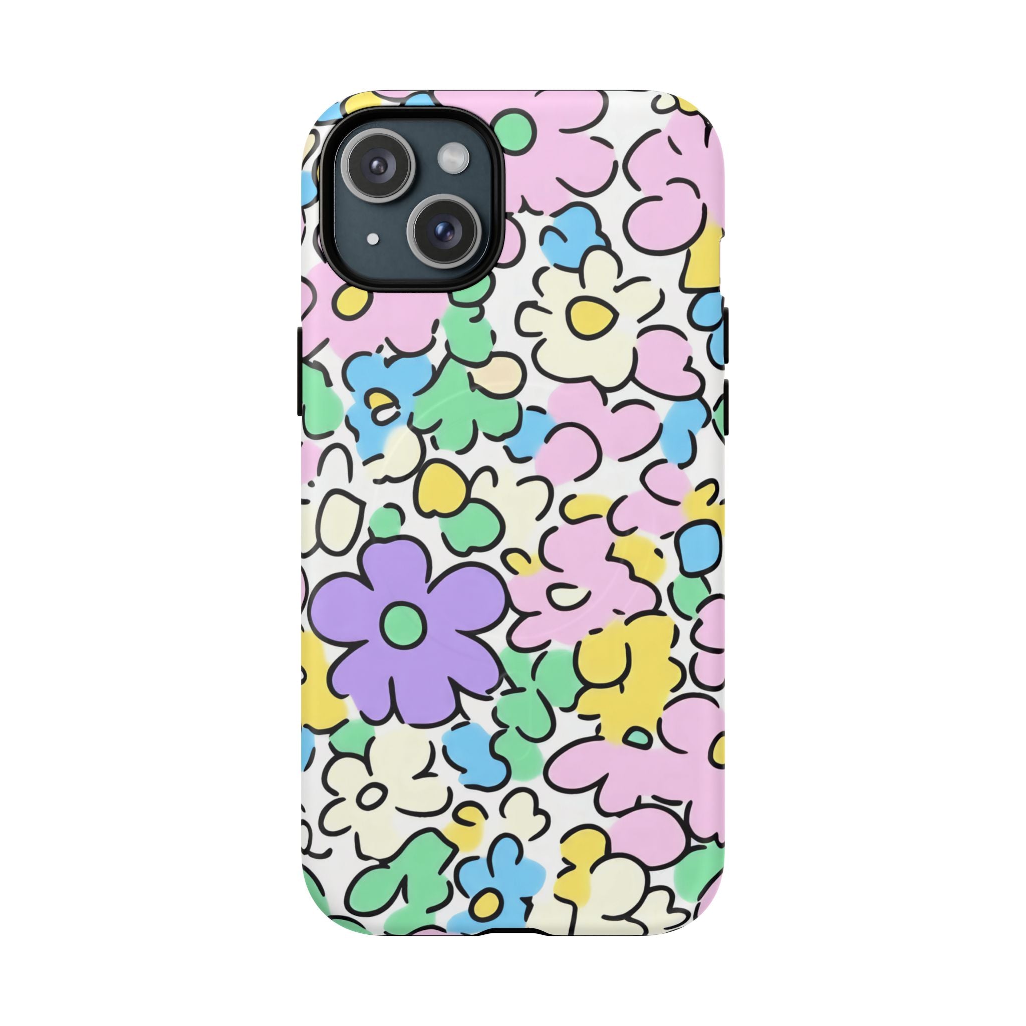 Colorful Floral MagSafe Phone Case, Artsulli - Art is Long, Life is Short, Phone Case, Size, iPhone 15 Plus, Surface, Matte, , , 15786748021830471789