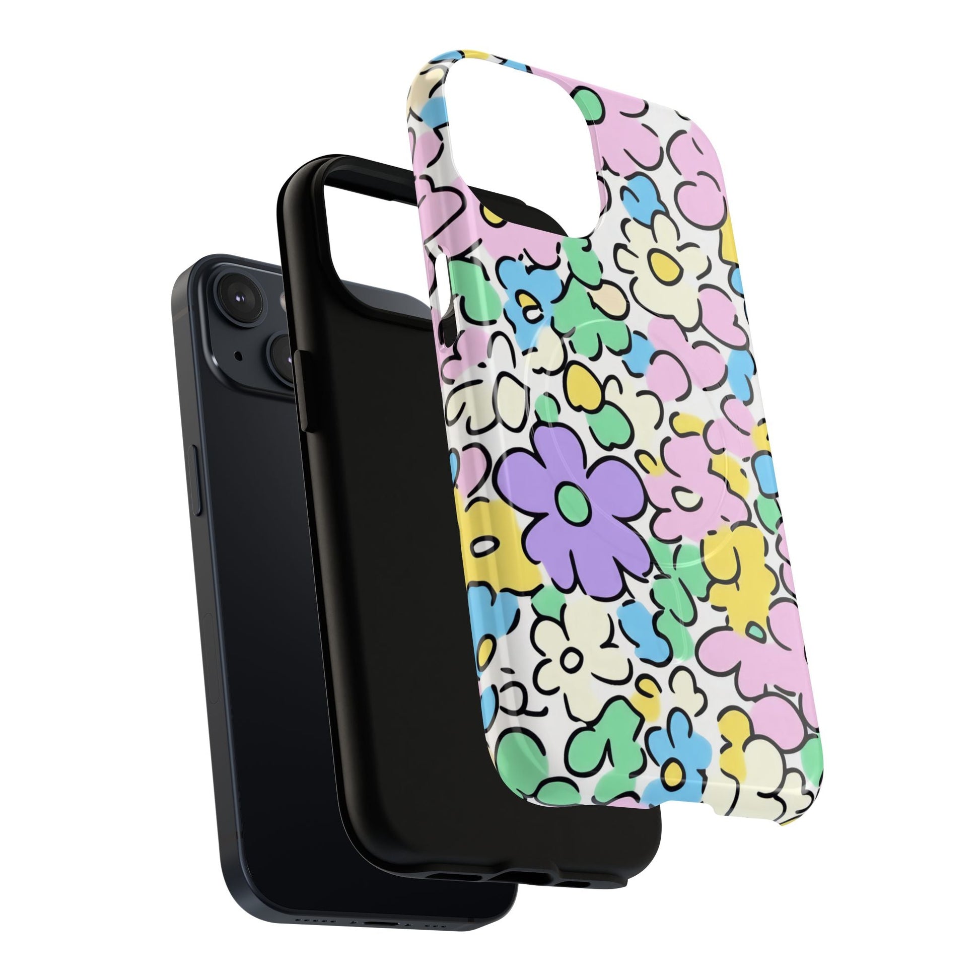 Colorful Floral MagSafe Phone Case, Artsulli - Art is Long, Life is Short, Phone Case, , , , , , , 