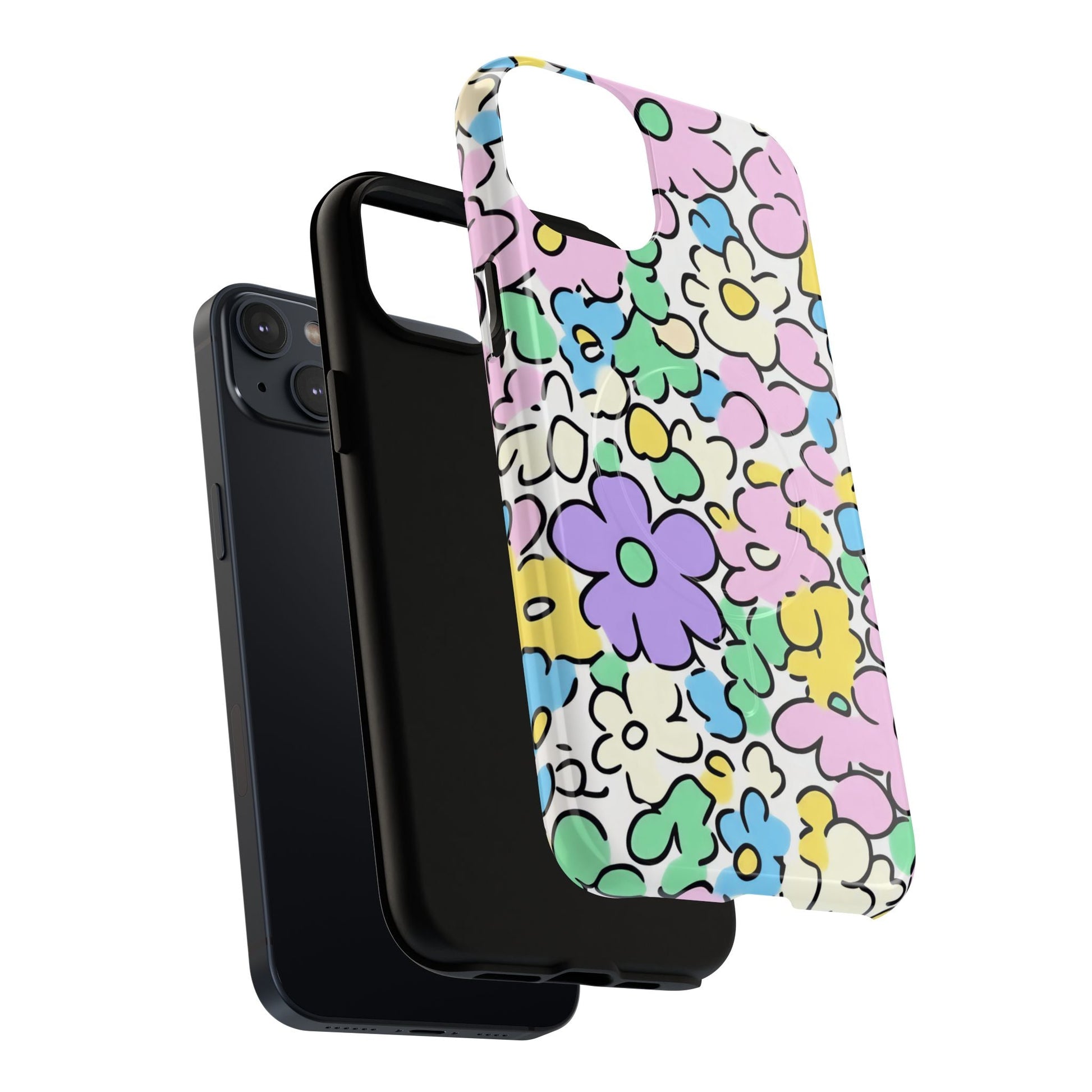 Colorful Floral MagSafe Phone Case, Artsulli - Art is Long, Life is Short, Phone Case, , , , , , , 
