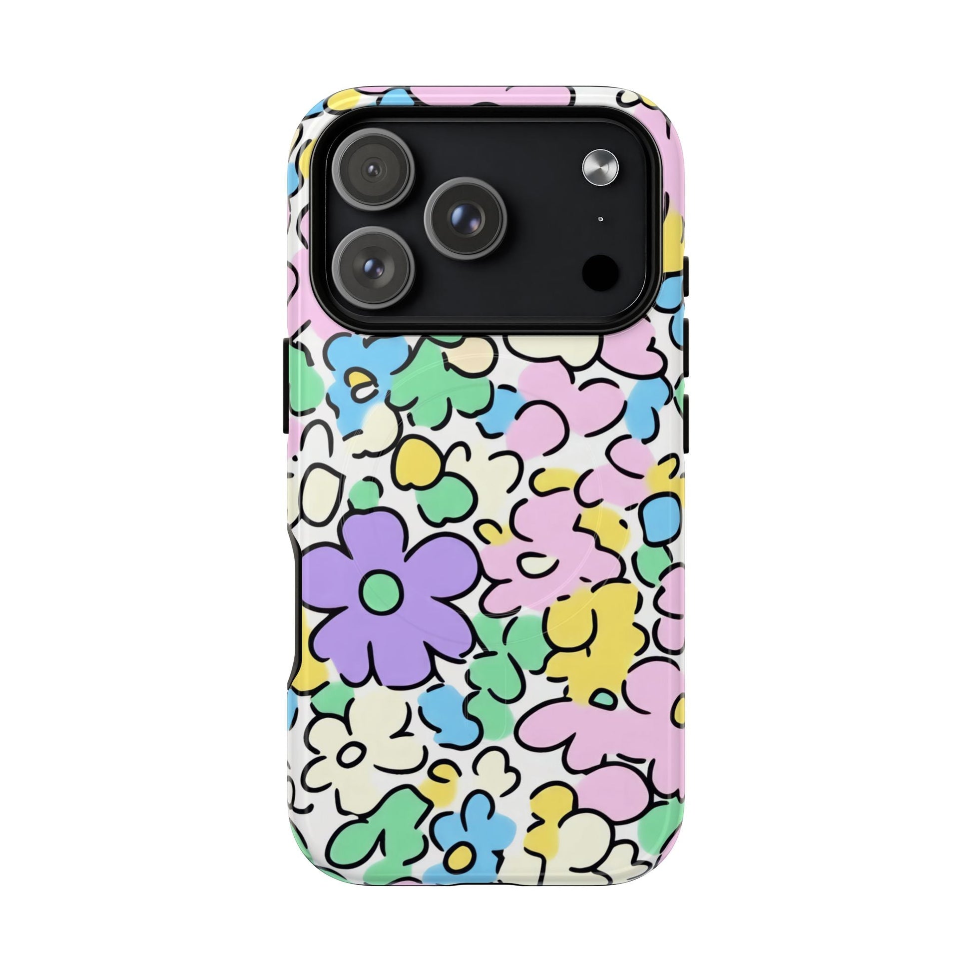 Colorful Floral MagSafe Phone Case, Artsulli - Art is Long, Life is Short, Phone Case, Size, iPhone 17 Pro, Surface, Glossy, , , 26880897724617910287