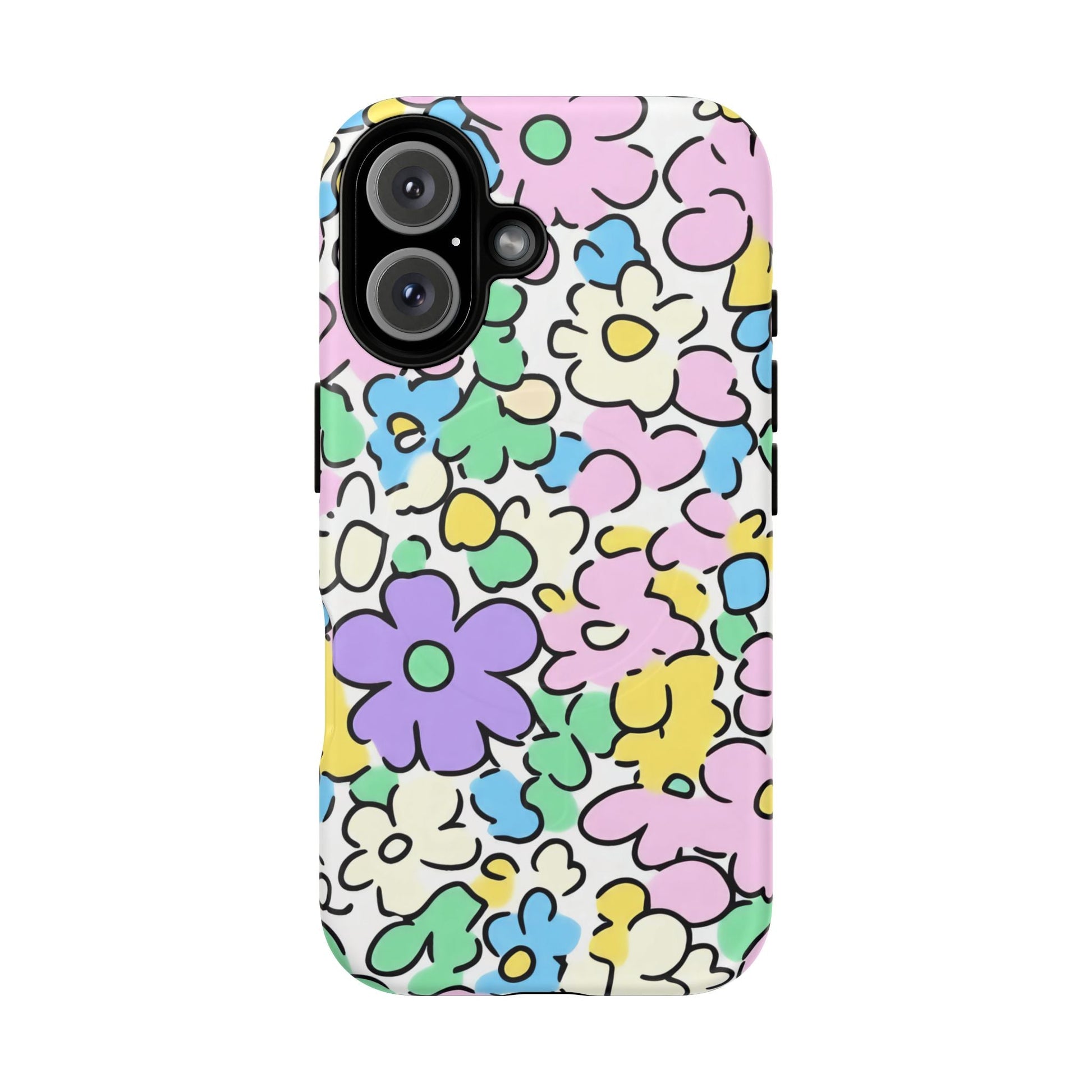 Colorful Floral MagSafe Phone Case, Artsulli - Art is Long, Life is Short, Phone Case, Size, iPhone 16, Surface, Matte, , , 10614407490631281801