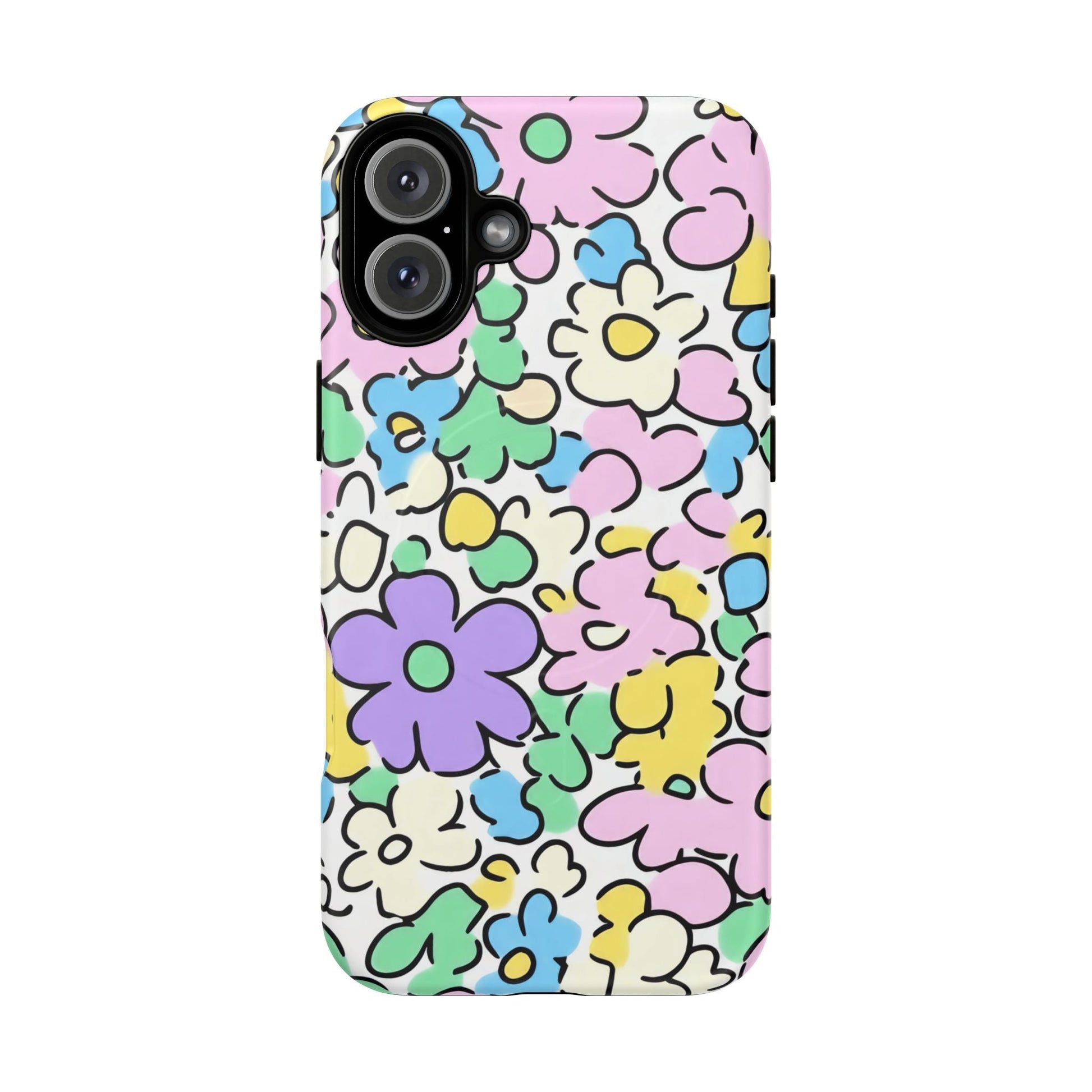Colorful Floral MagSafe Phone Case, Artsulli - Art is Long, Life is Short, Phone Case, Size, iPhone 16 Plus, Surface, Matte, , , 30529272847697496542