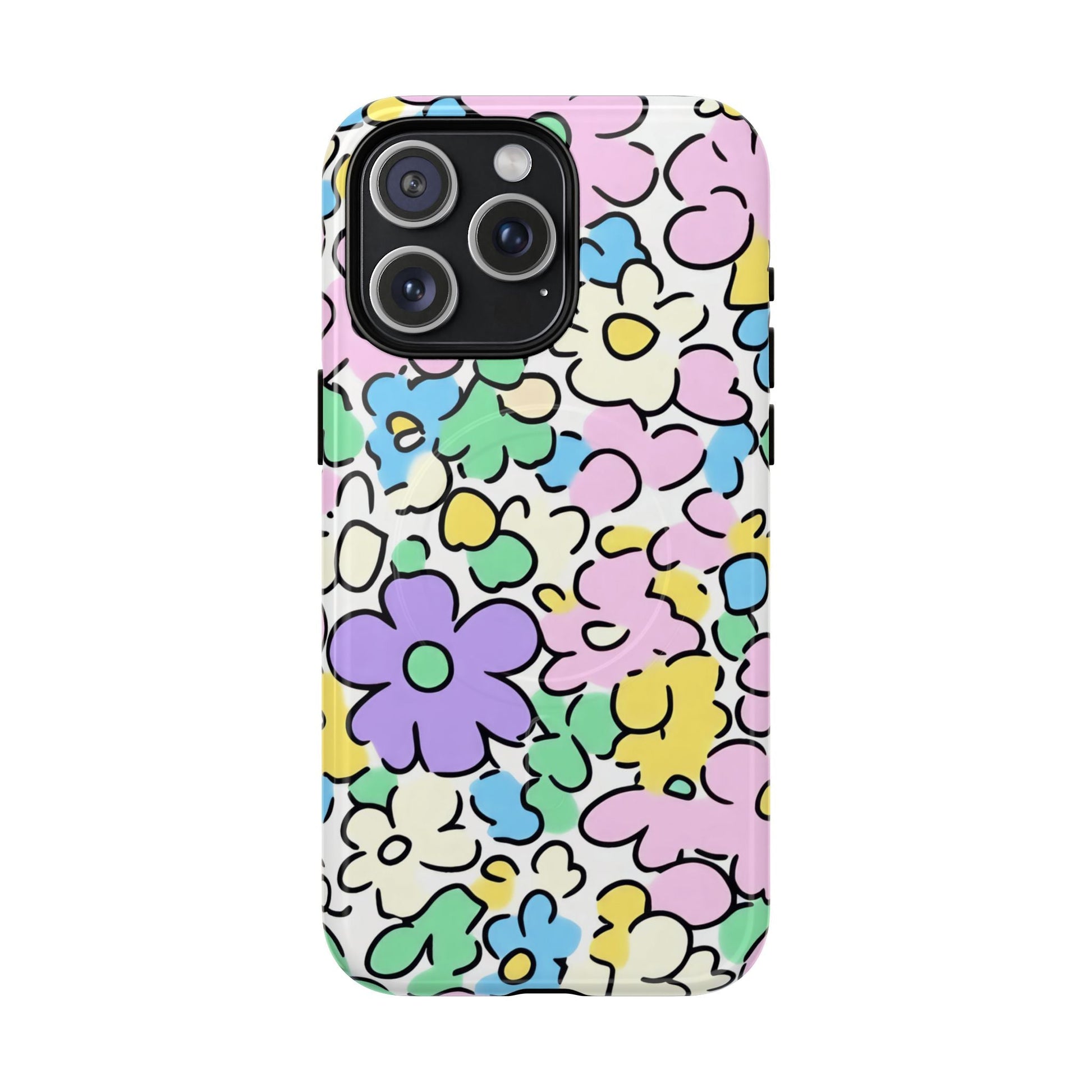 Colorful Floral MagSafe Phone Case, Artsulli - Art is Long, Life is Short, Phone Case, Size, iPhone 15 Pro Max, Surface, Glossy, , , 33899721692688372376